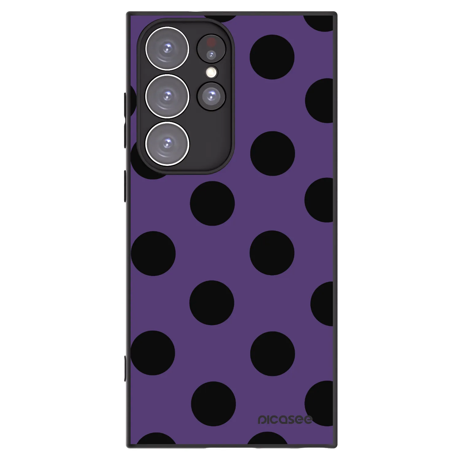Picasee Μαύρη θήκη σιλικόνης για Samsung Galaxy S23 Ultra 5G - Big flickers 2