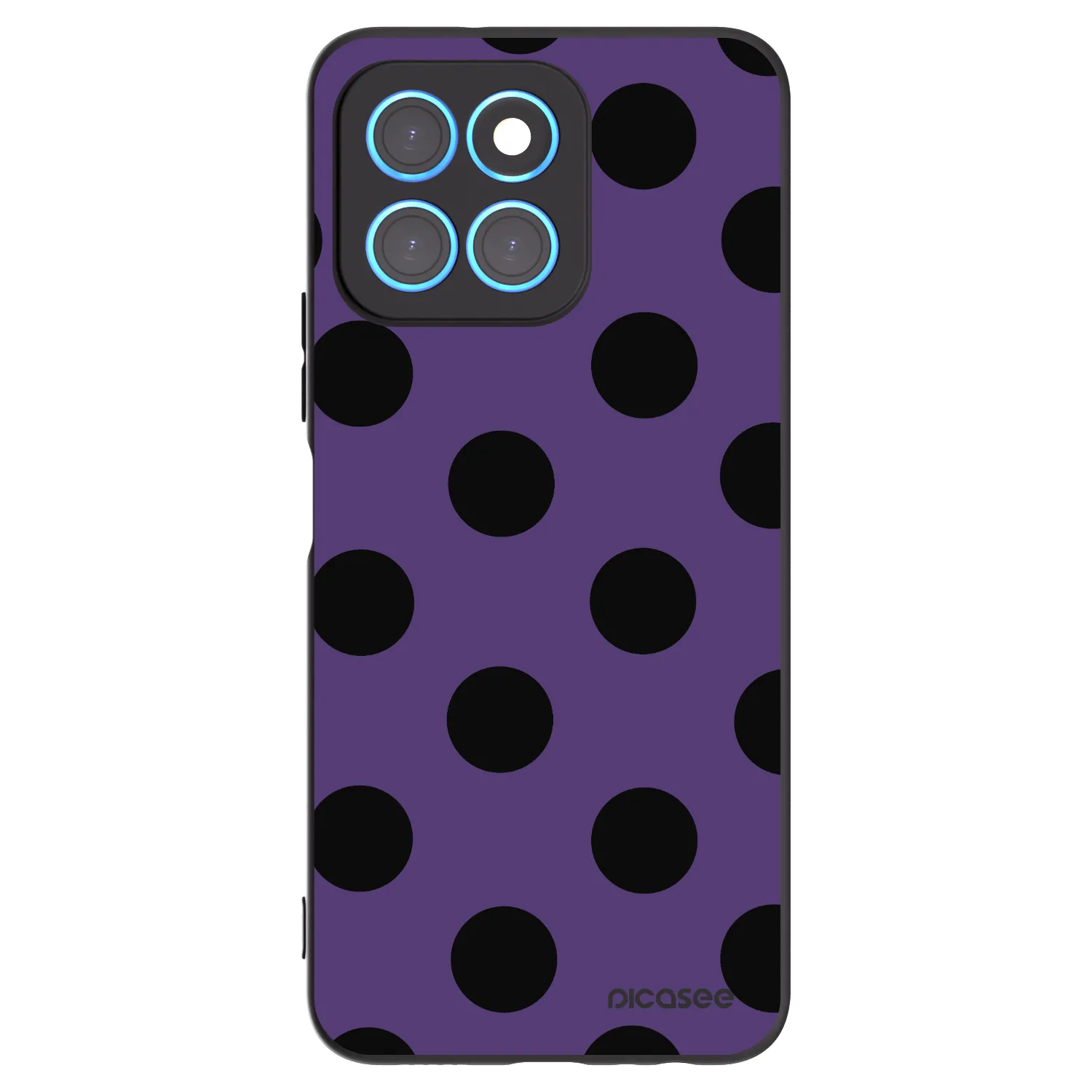 Picasee Μαύρη θήκη σιλικόνης για Honor X8 5G - Big flickers 2