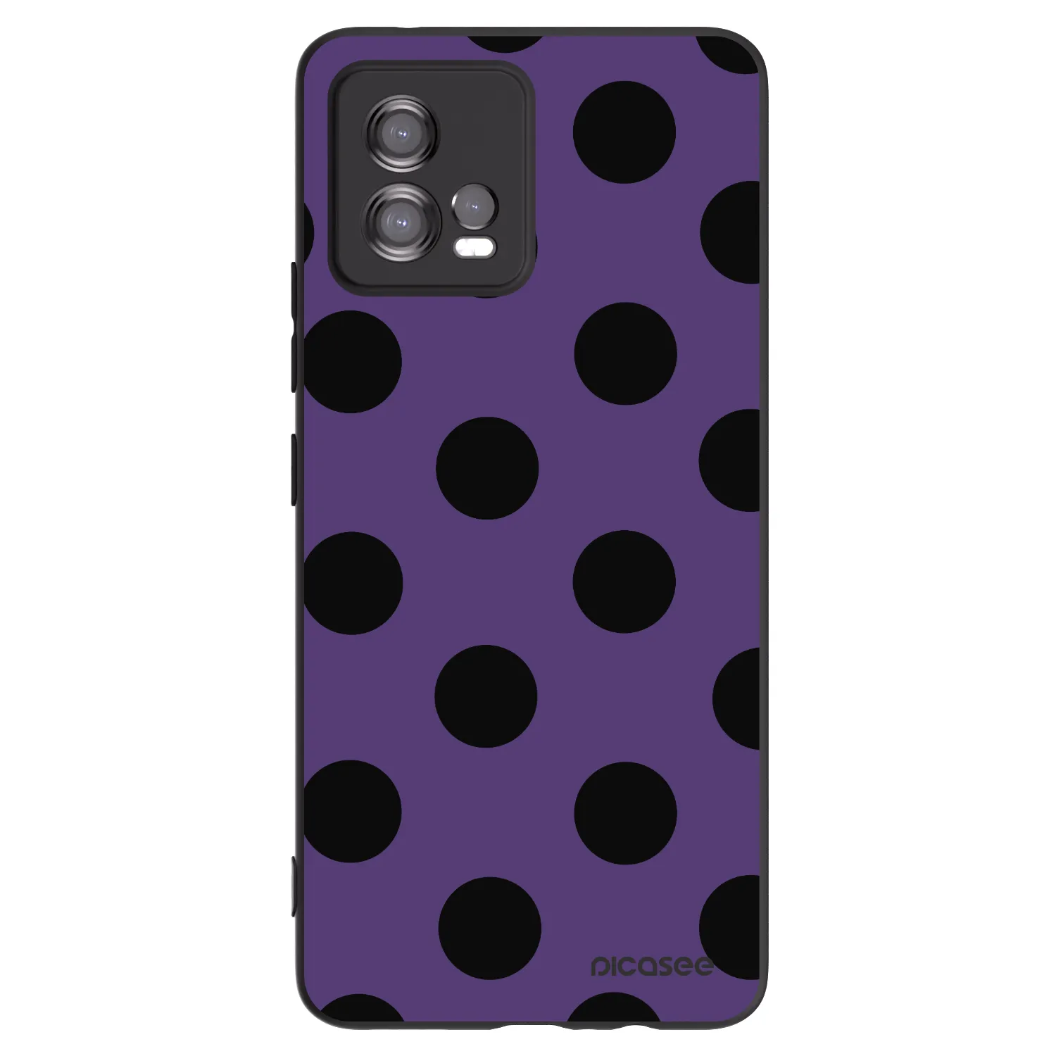 Picasee Μαύρη θήκη σιλικόνης για Motorola Moto G72 - Big flickers 2