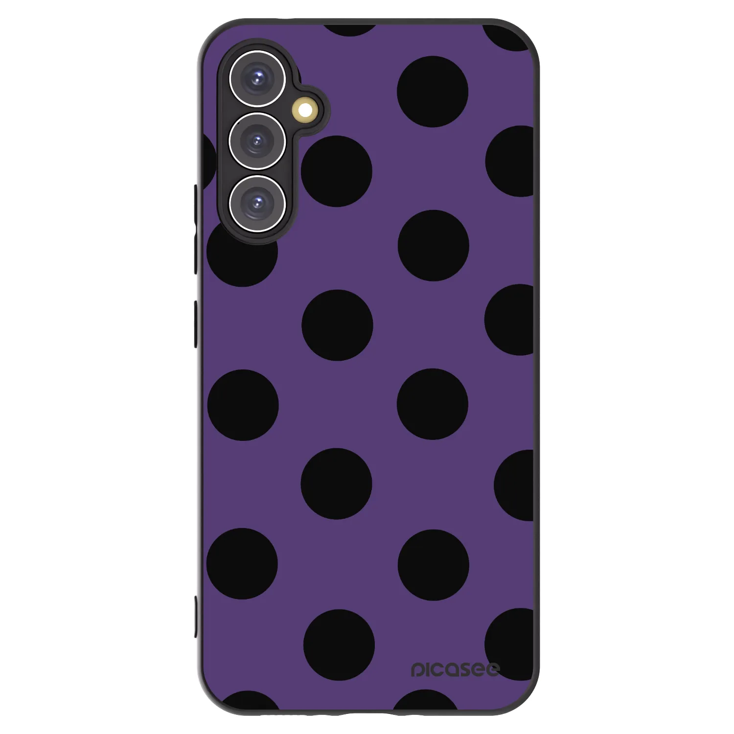 Picasee Μαύρη θήκη σιλικόνης για Samsung Galaxy A34 5G A346B - Big flickers 2
