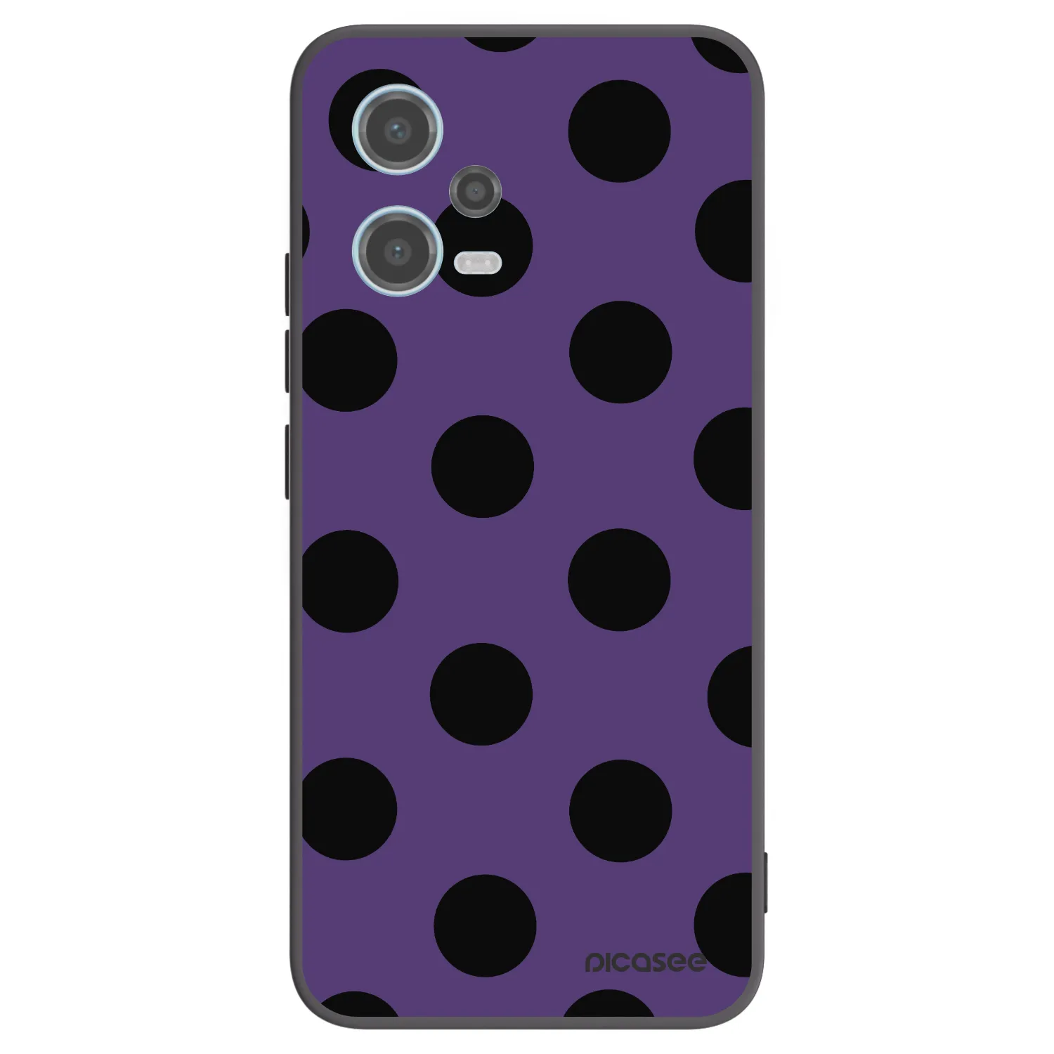 Picasee Μαύρη θήκη σιλικόνης για Xiaomi Redmi Note 12 5G - Big flickers 2