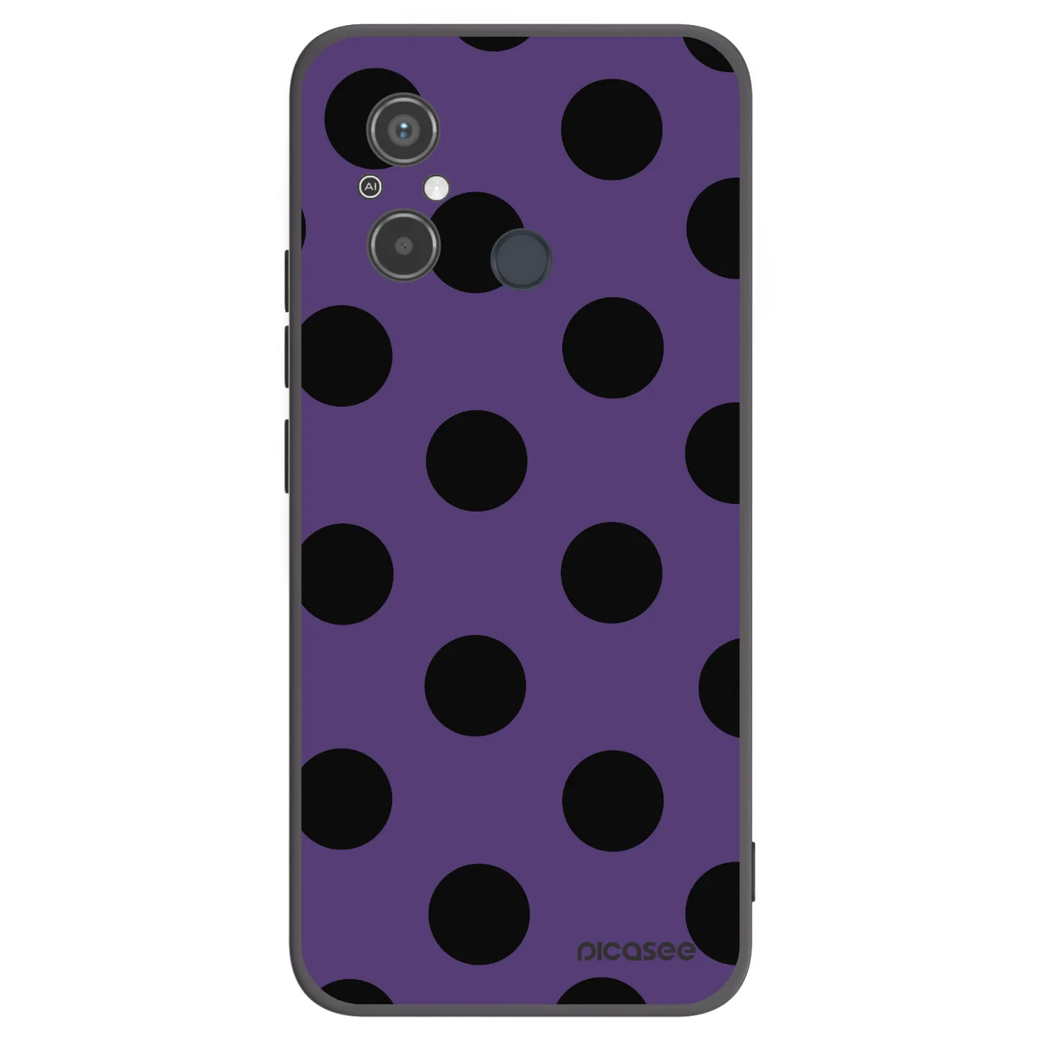 Picasee Μαύρη θήκη σιλικόνης για Xiaomi Redmi 12C - Big flickers 2