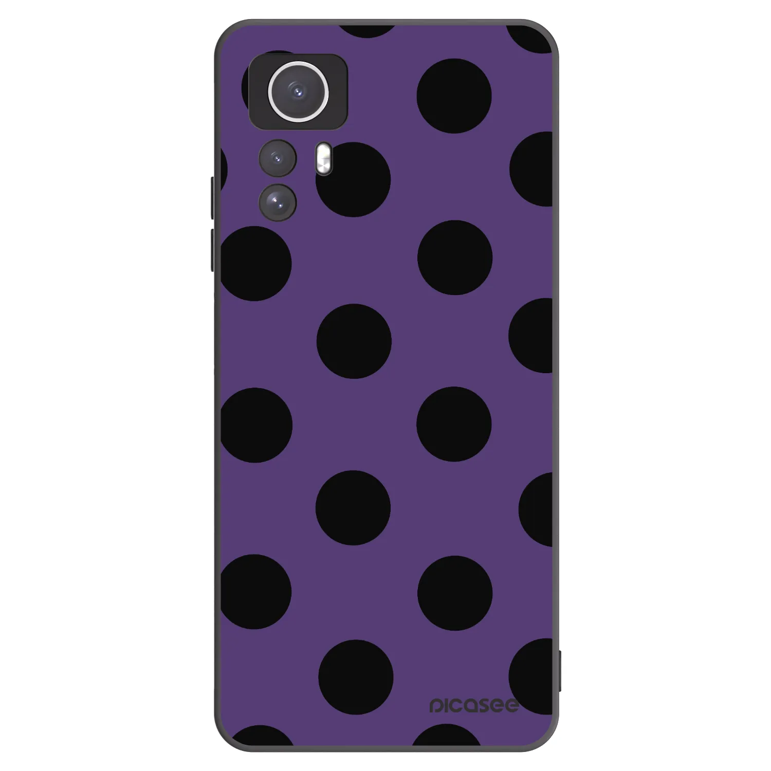 Picasee Μαύρη θήκη σιλικόνης για Xiaomi Redmi Note 12S - Big flickers 2