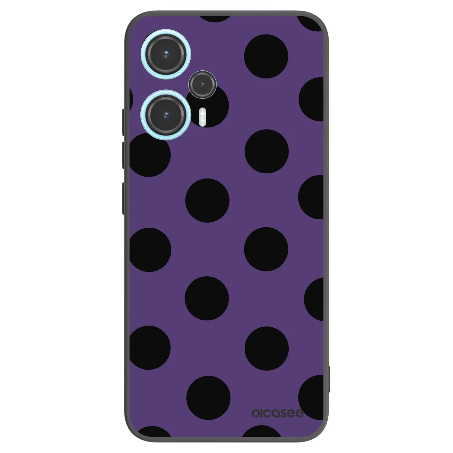 Picasee Μαύρη θήκη σιλικόνης για Xiaomi Poco F5 - Big flickers 2