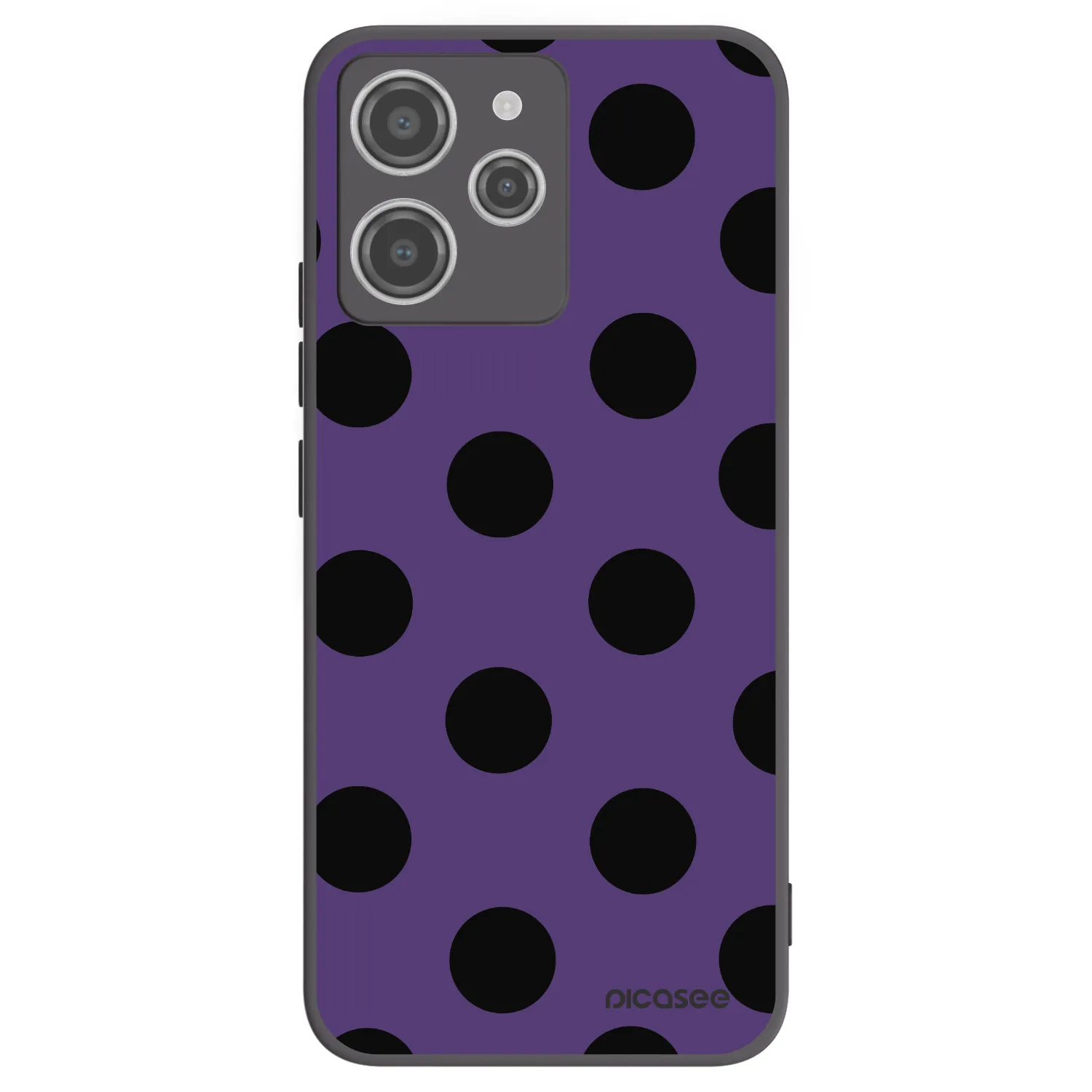 Picasee Μαύρη θήκη σιλικόνης για Xiaomi Redmi 12 4G - Big flickers 2