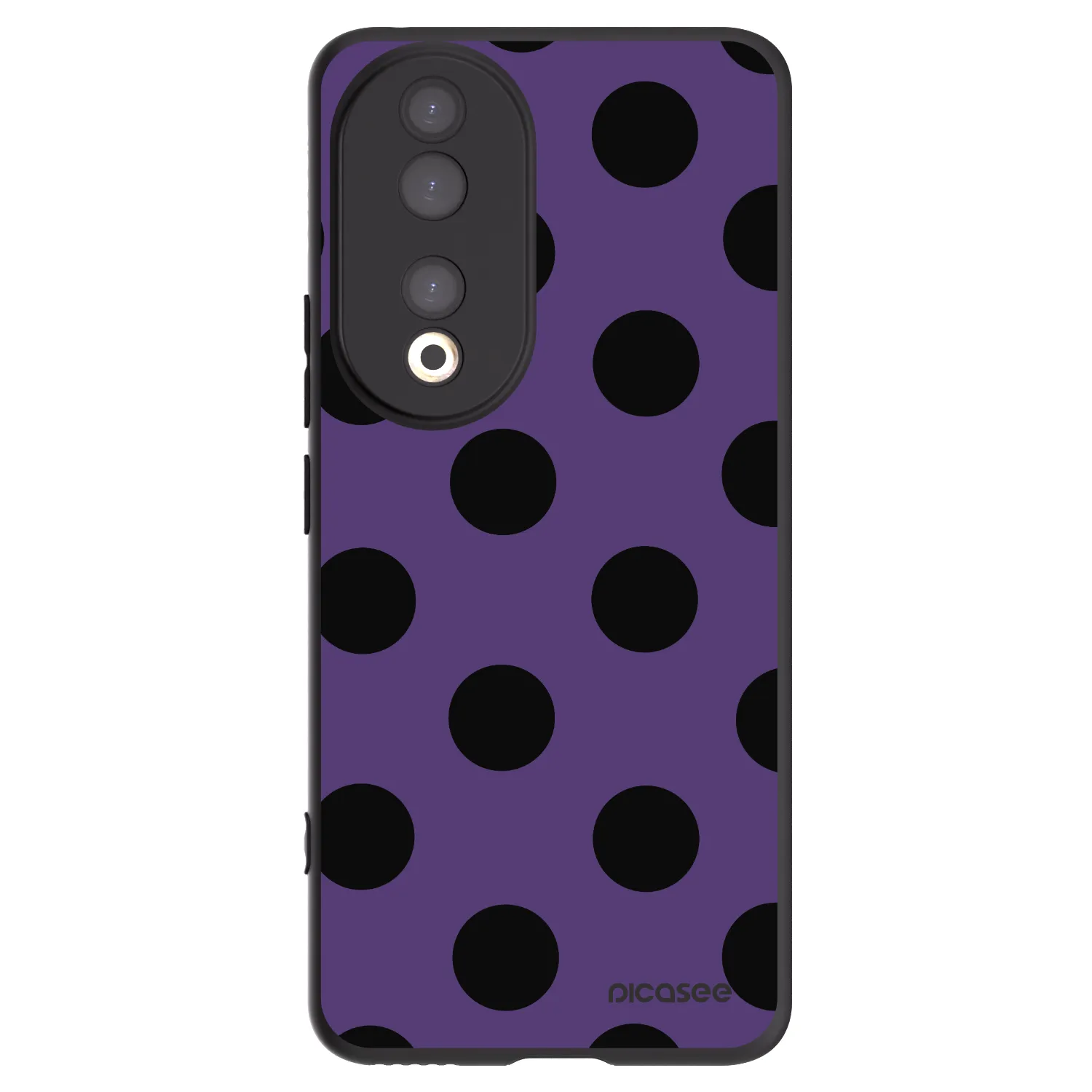 Picasee Μαύρη θήκη σιλικόνης για Honor 90 5G - Big flickers 2