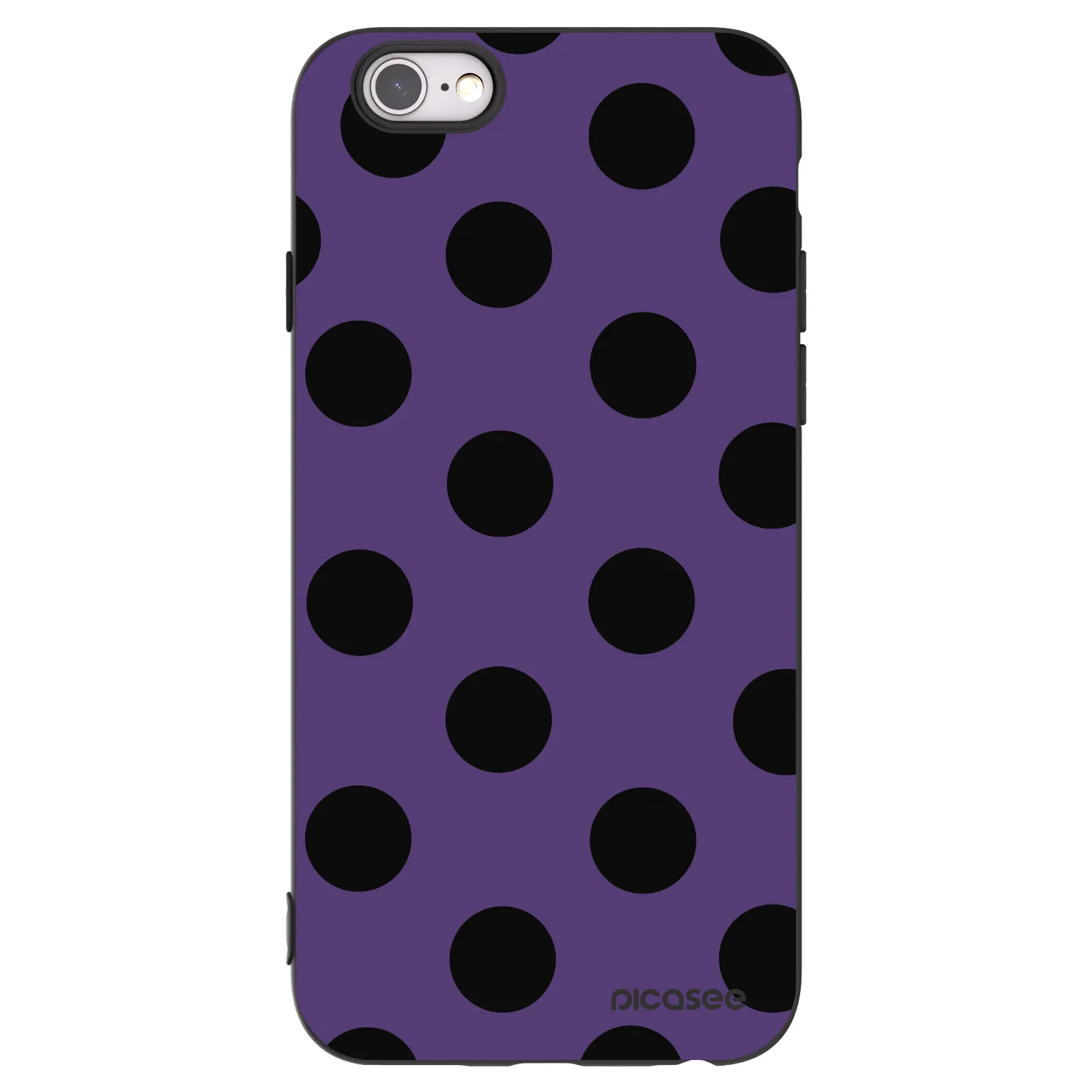 Picasee Μαύρη θήκη σιλικόνης για Apple iPhone 6/6S - Big flickers 2