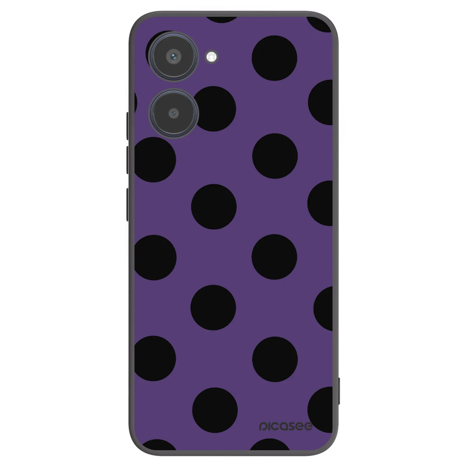 Picasee Μαύρη θήκη σιλικόνης για Realme 10 4G - Big flickers 2