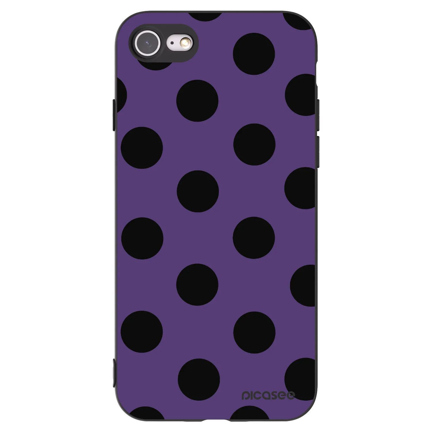 Picasee Μαύρη θήκη σιλικόνης για Apple iPhone 7 - Big flickers 2