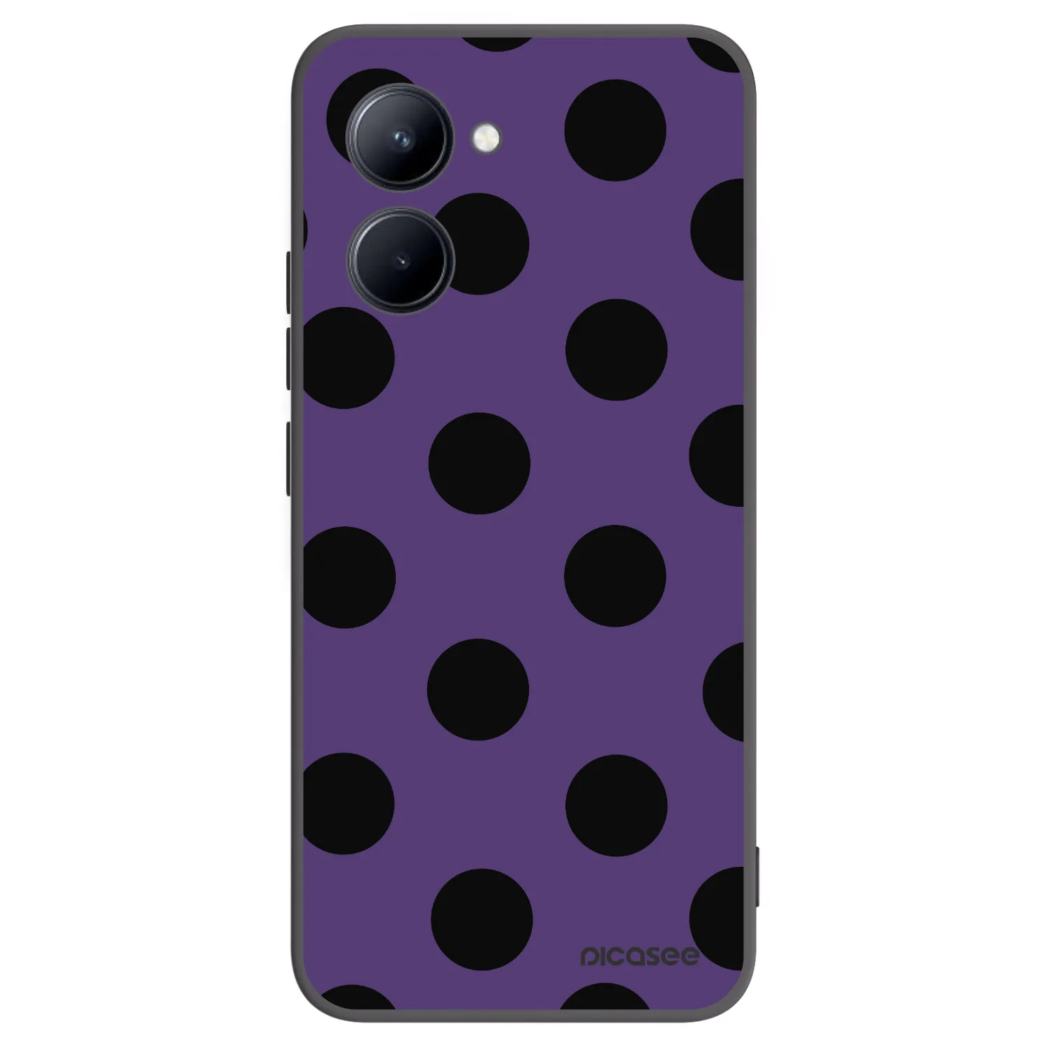 Picasee Μαύρη θήκη σιλικόνης για Realme C33 (2023) - Big flickers 2