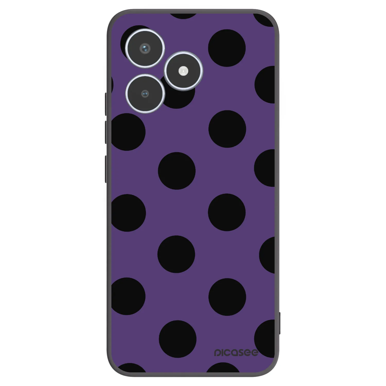 Picasee Μαύρη θήκη σιλικόνης για Realme C53 - Big flickers 2