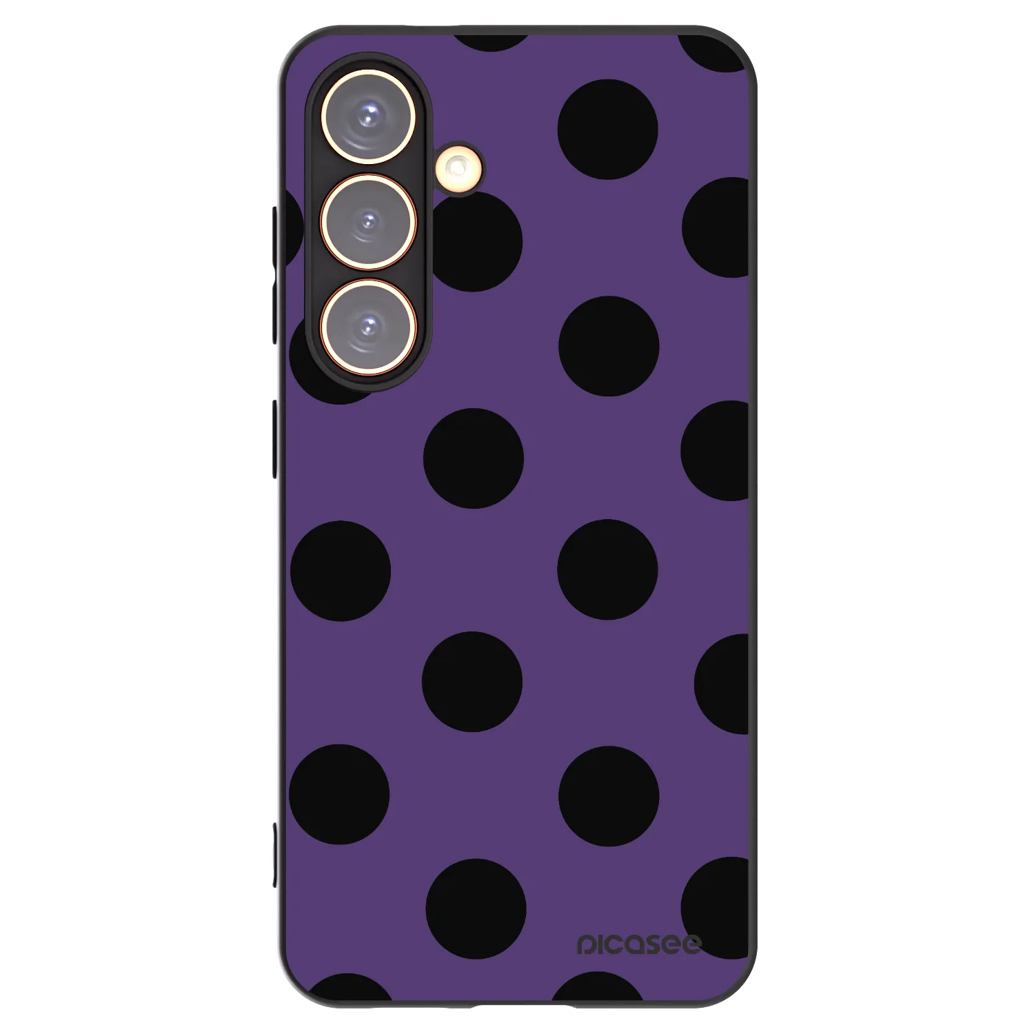 Picasee Μαύρη θήκη σιλικόνης για Samsung Galaxy S24 S921B 5G - Big flickers 2
