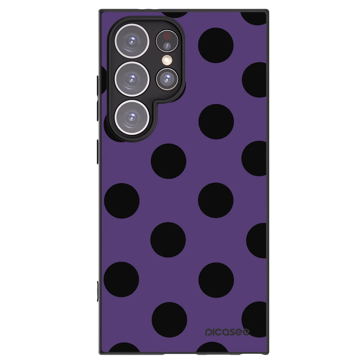 Picasee Μαύρη θήκη σιλικόνης για Samsung Galaxy S24 Ultra S928B 5G - Big flickers 2