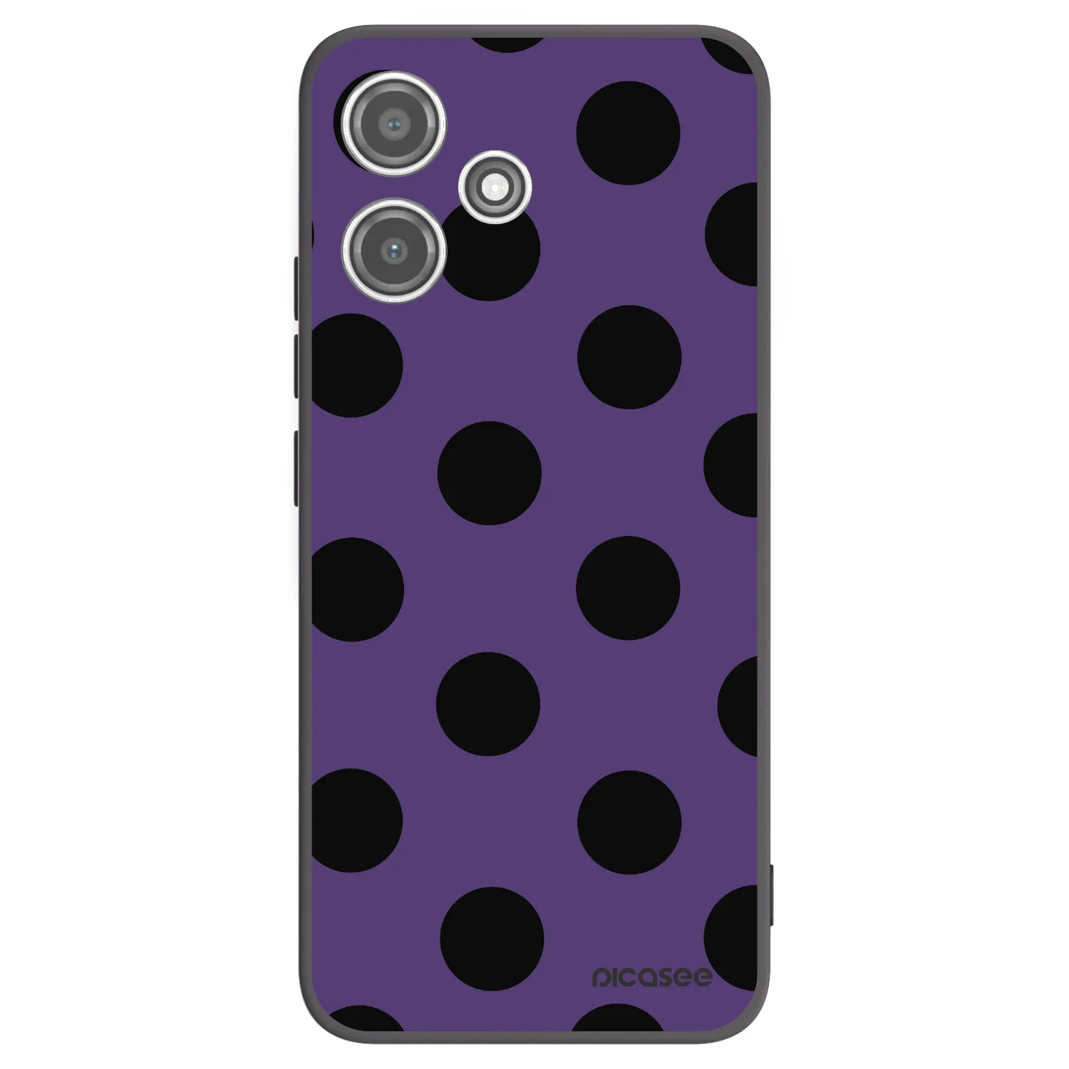 Picasee Μαύρη θήκη σιλικόνης για Xiaomi Redmi 12 5G - Big flickers 2