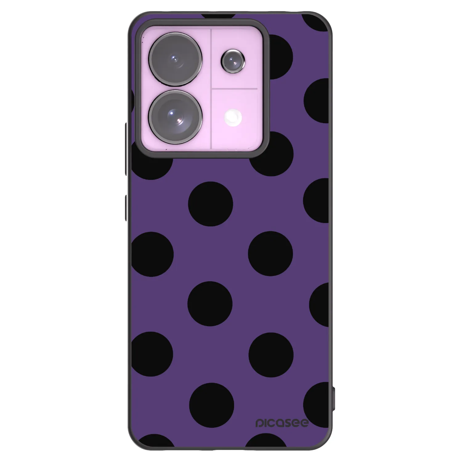 Picasee Μαύρη θήκη σιλικόνης για Xiaomi Redmi Note 13 Pro 5G - Big flickers 2