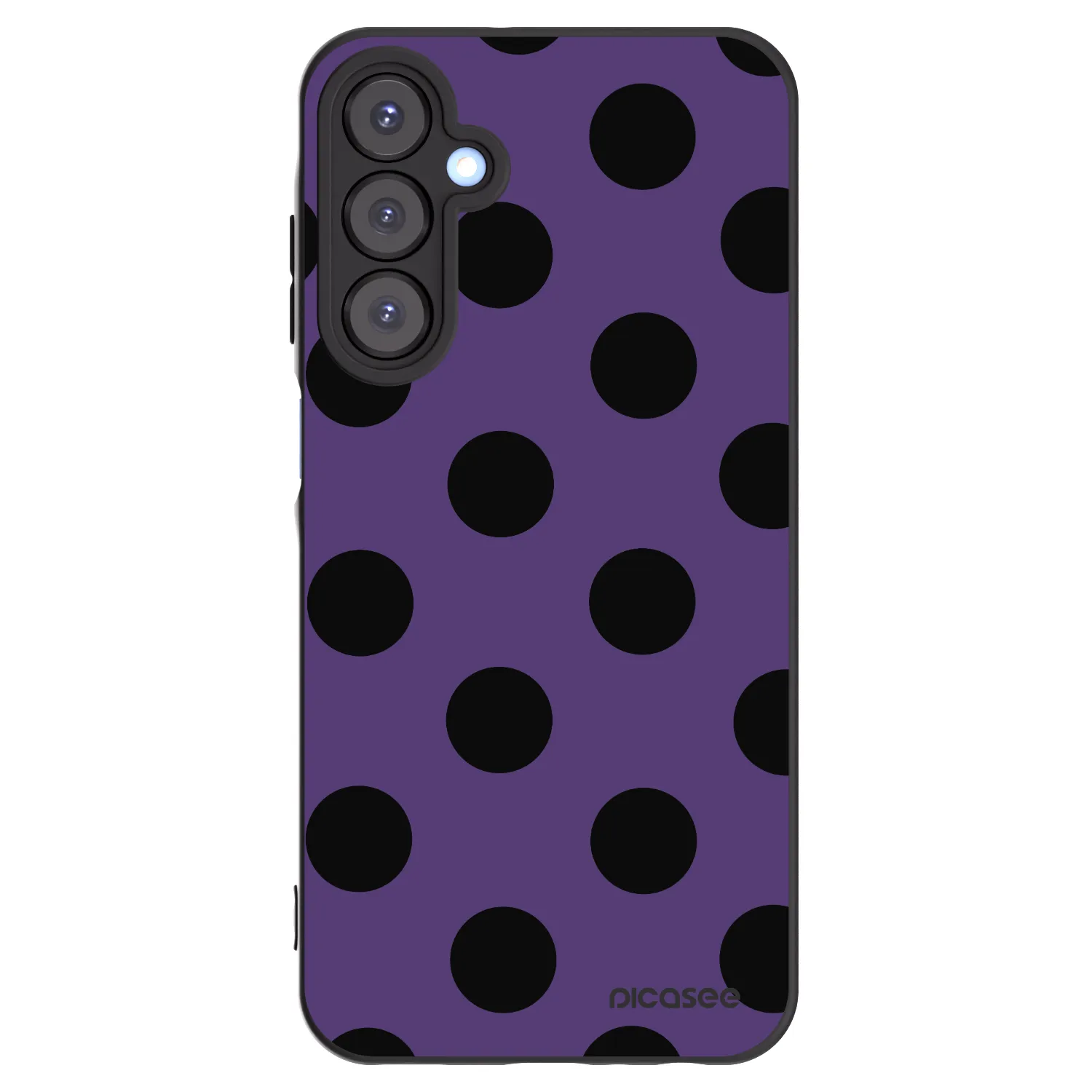 Picasee Μαύρη θήκη σιλικόνης για Samsung Galaxy A25 A256B 5G - Big flickers 2