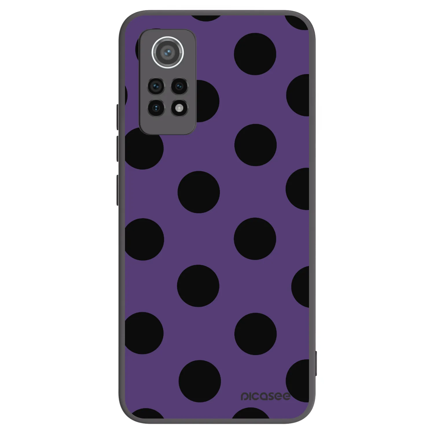 Picasee Μαύρη θήκη σιλικόνης για Xiaomi Redmi Note 12 Pro 4G - Big flickers 2