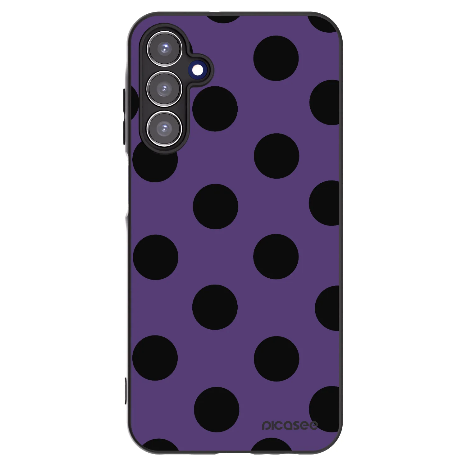 Picasee Μαύρη θήκη σιλικόνης για Samsung Galaxy A15 A156B 5G - Big flickers 2