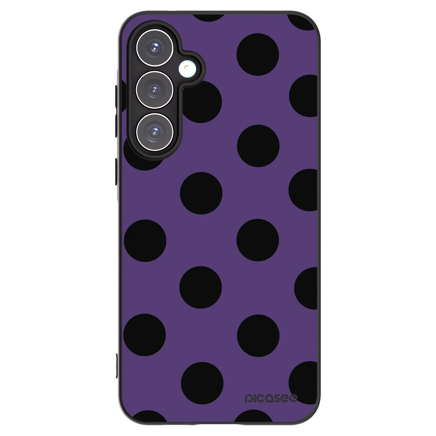 Picasee Μαύρη θήκη σιλικόνης για Samsung Galaxy A55 5G A556B - Big flickers 2
