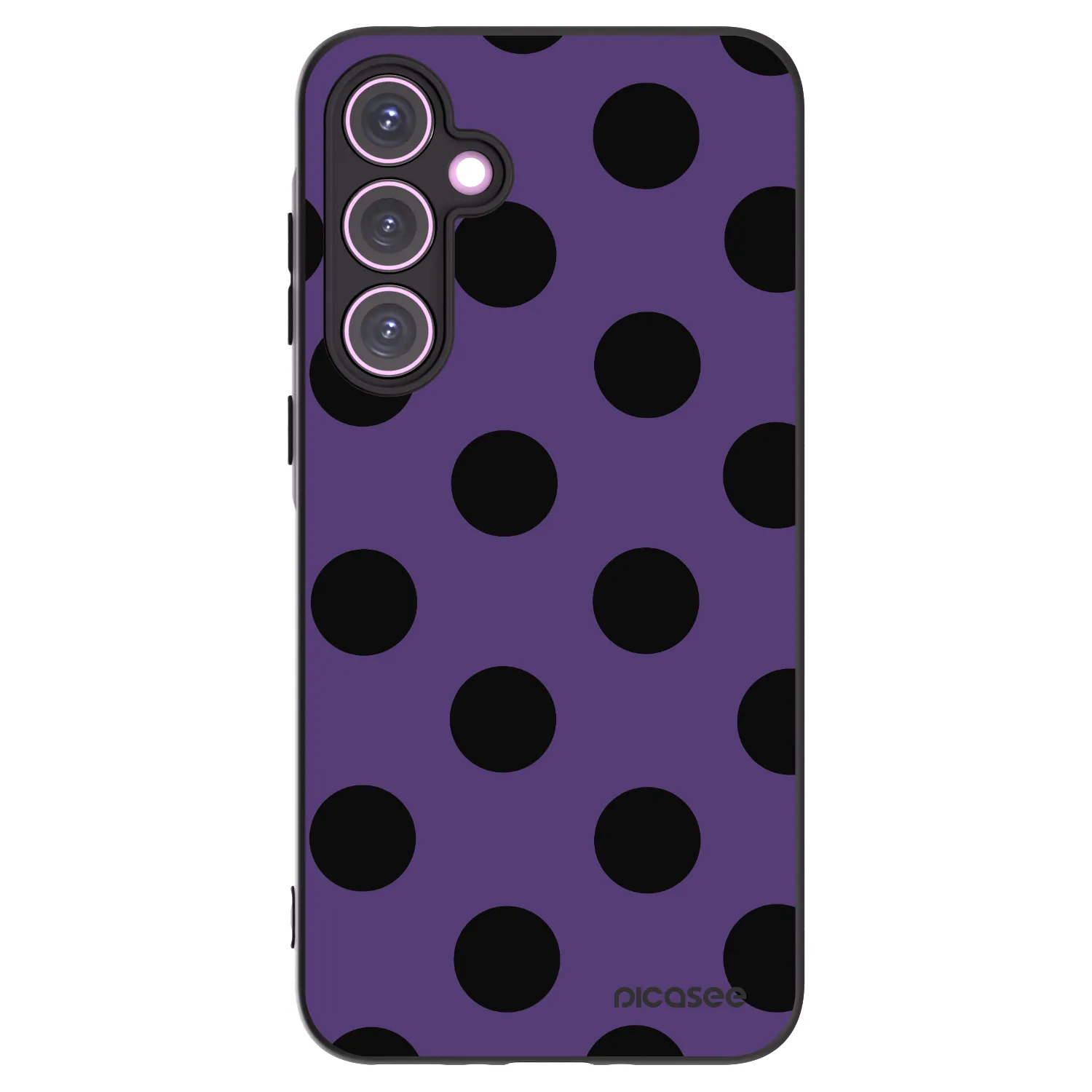 Picasee Μαύρη θήκη σιλικόνης για Samsung Galaxy A35 5G A356B - Big flickers 2