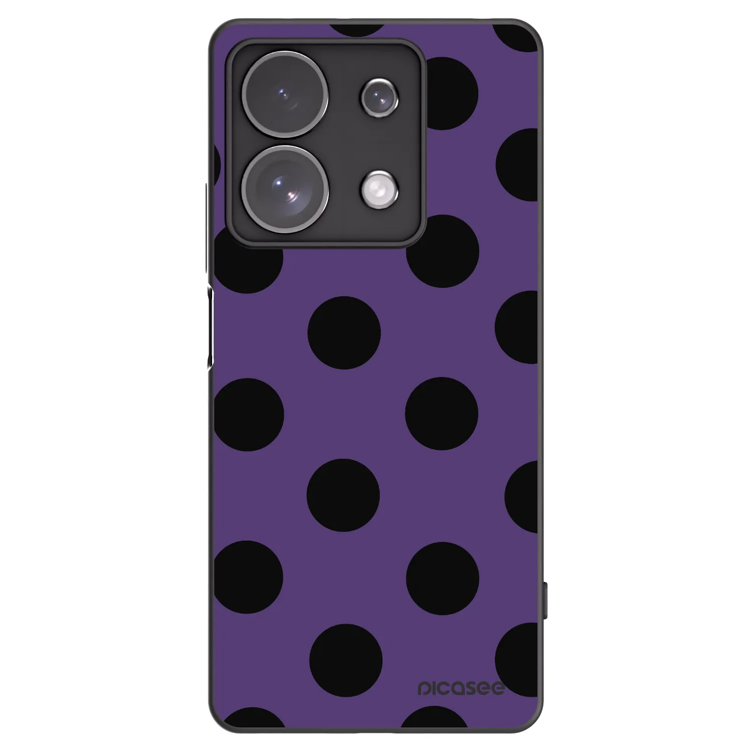 Picasee Μαύρη θήκη σιλικόνης για Xiaomi Redmi Note 13 Pro 4G - Big flickers 2