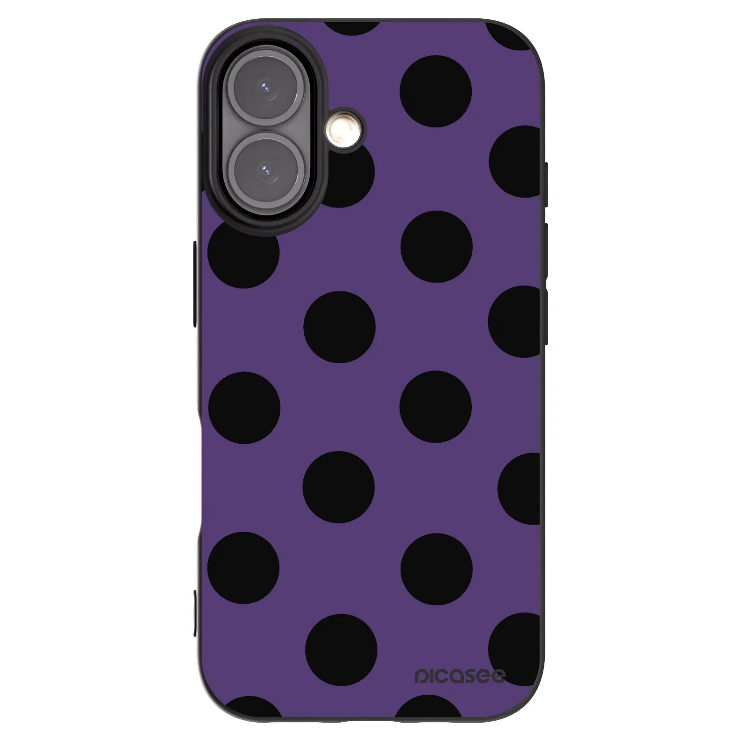 Picasee Μαύρη θήκη σιλικόνης για Apple iPhone 16 - Big flickers 2