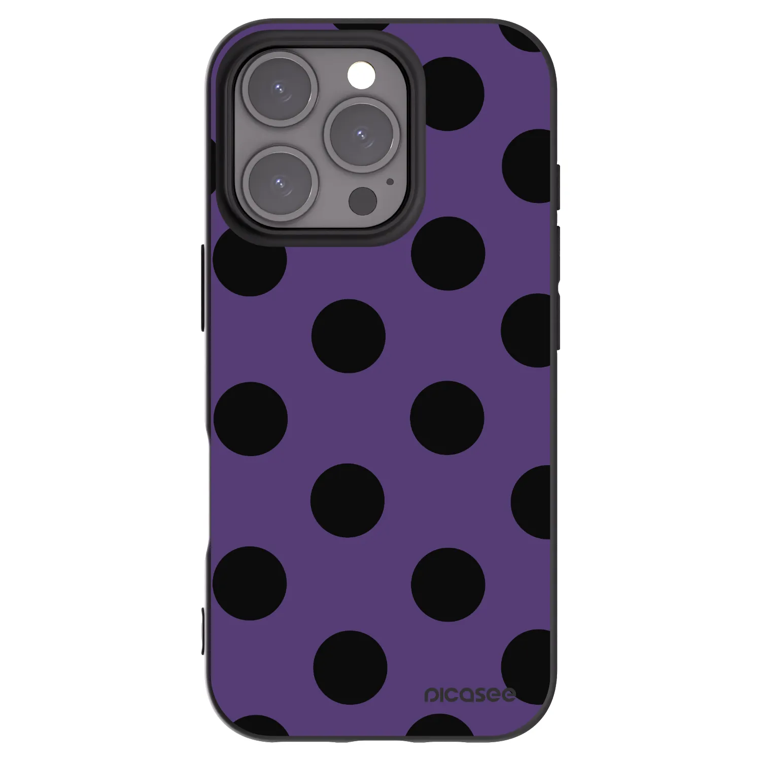 Picasee Μαύρη θήκη σιλικόνης για Apple iPhone 16 Pro - Big flickers 2