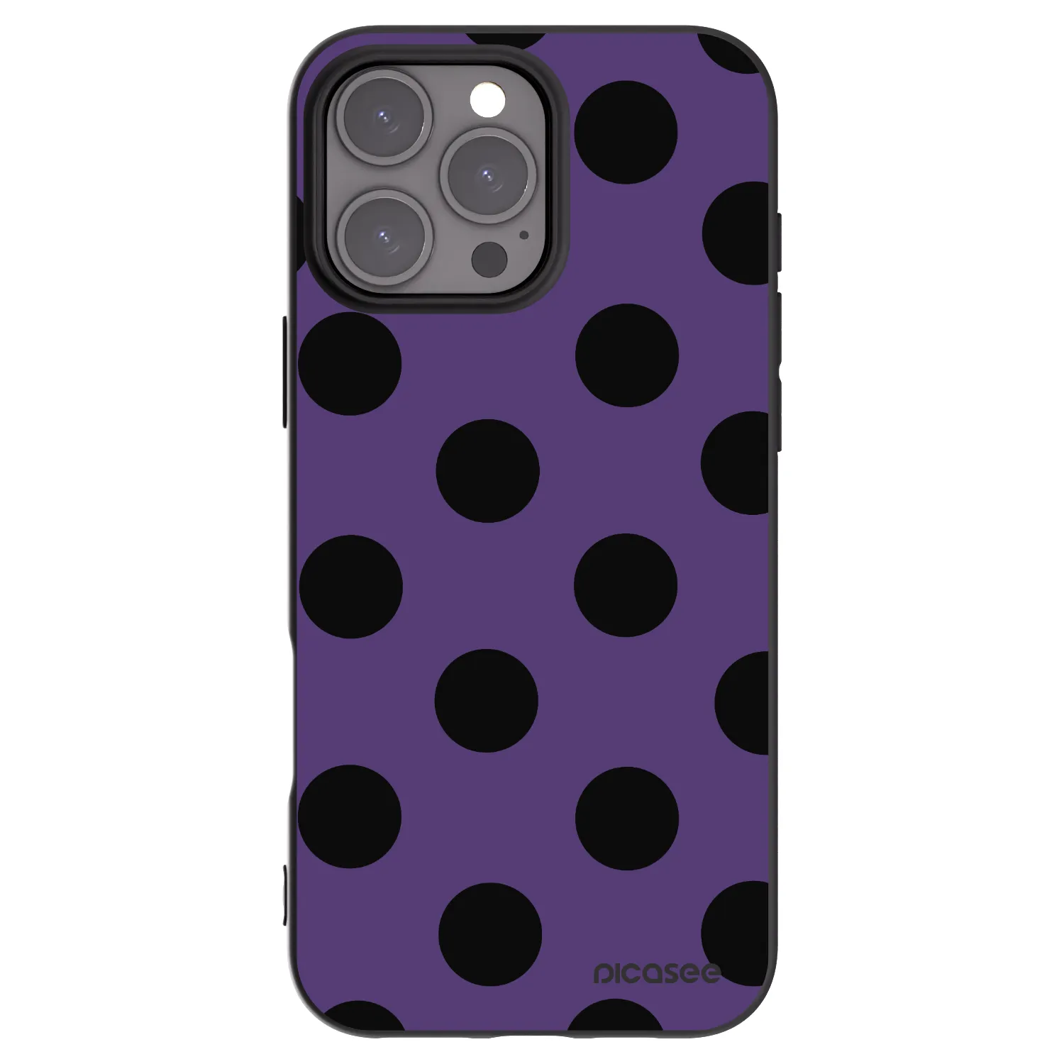 Picasee Μαύρη θήκη σιλικόνης για Apple iPhone 16 Pro Max - Big flickers 2