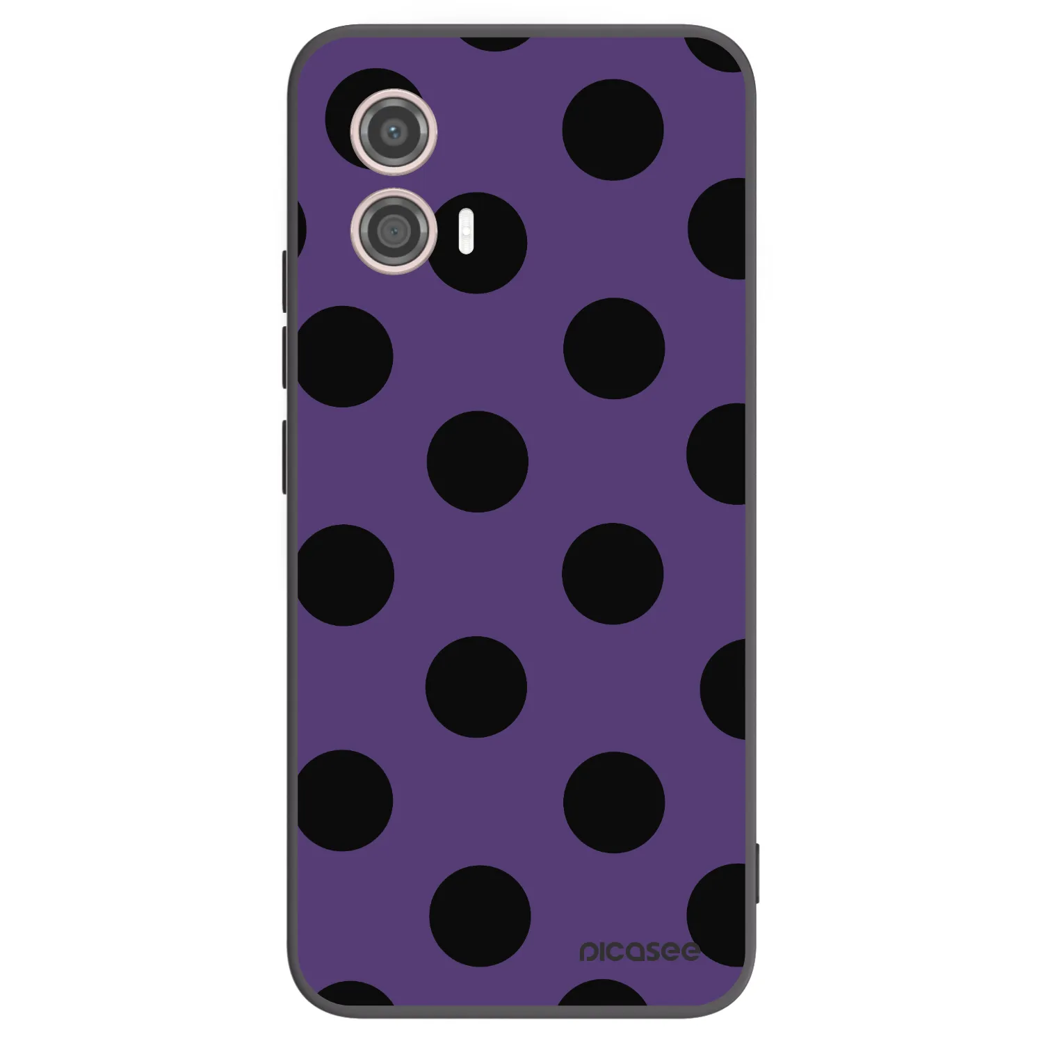 Picasee Μαύρη θήκη σιλικόνης για Motorola Moto G53 5G - Big flickers 2