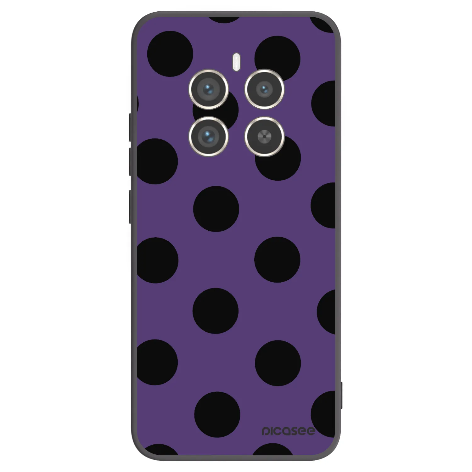 Picasee Μαύρη θήκη σιλικόνης για Realme 12 Pro 5G - Big flickers 2