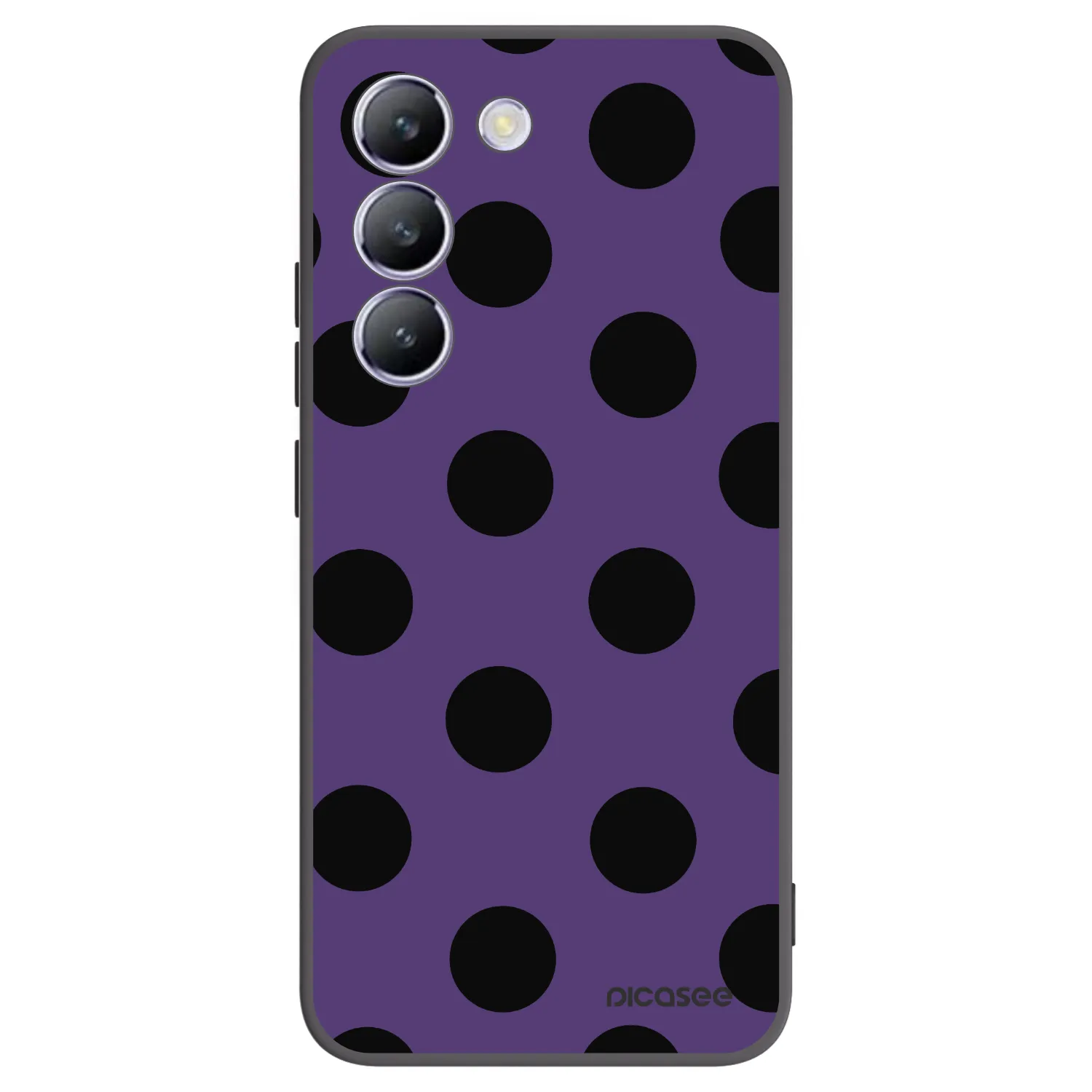 Picasee Μαύρη θήκη σιλικόνης για Vivo V40 SE 5G - Big flickers 2