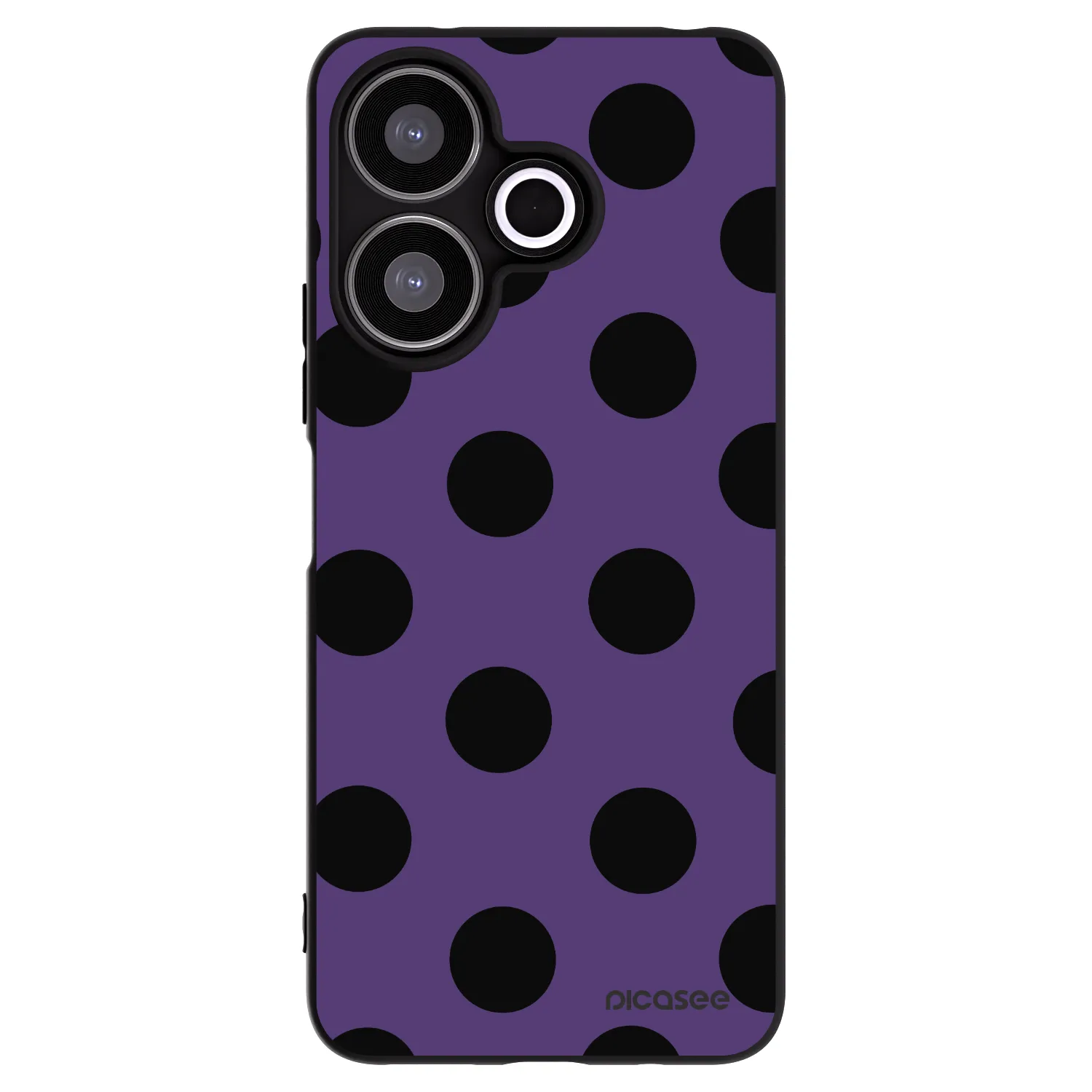 Picasee Μαύρη θήκη σιλικόνης για Xiaomi Redmi 13 4G - Big flickers 2