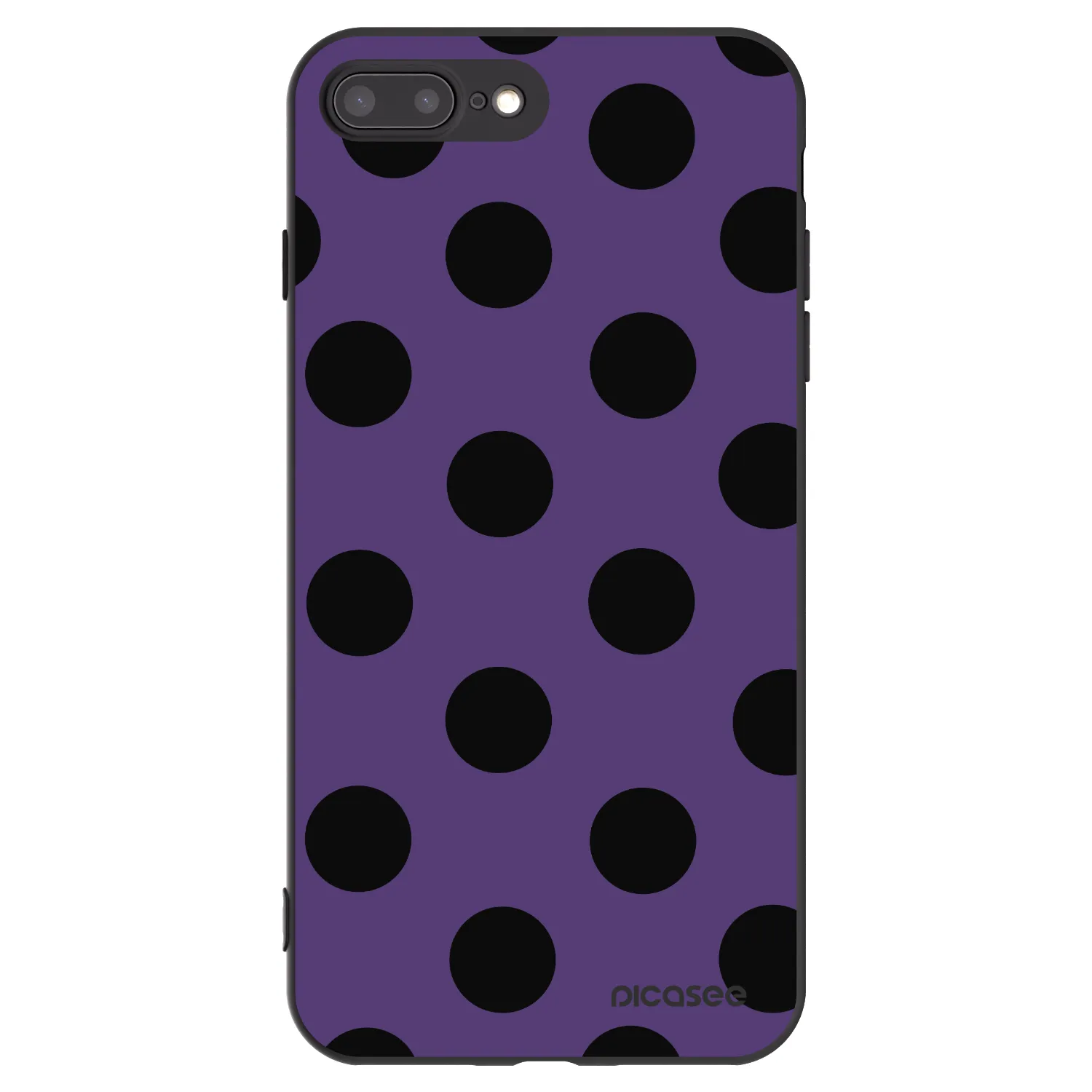 Picasee Μαύρη θήκη σιλικόνης για Apple iPhone 8 Plus - Big flickers 2