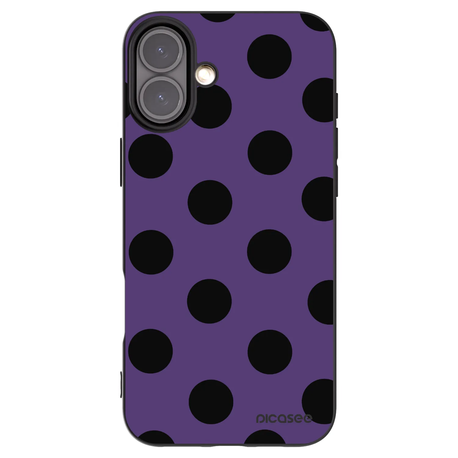 Picasee Μαύρη θήκη σιλικόνης για Apple iPhone 16 Plus - Big flickers 2