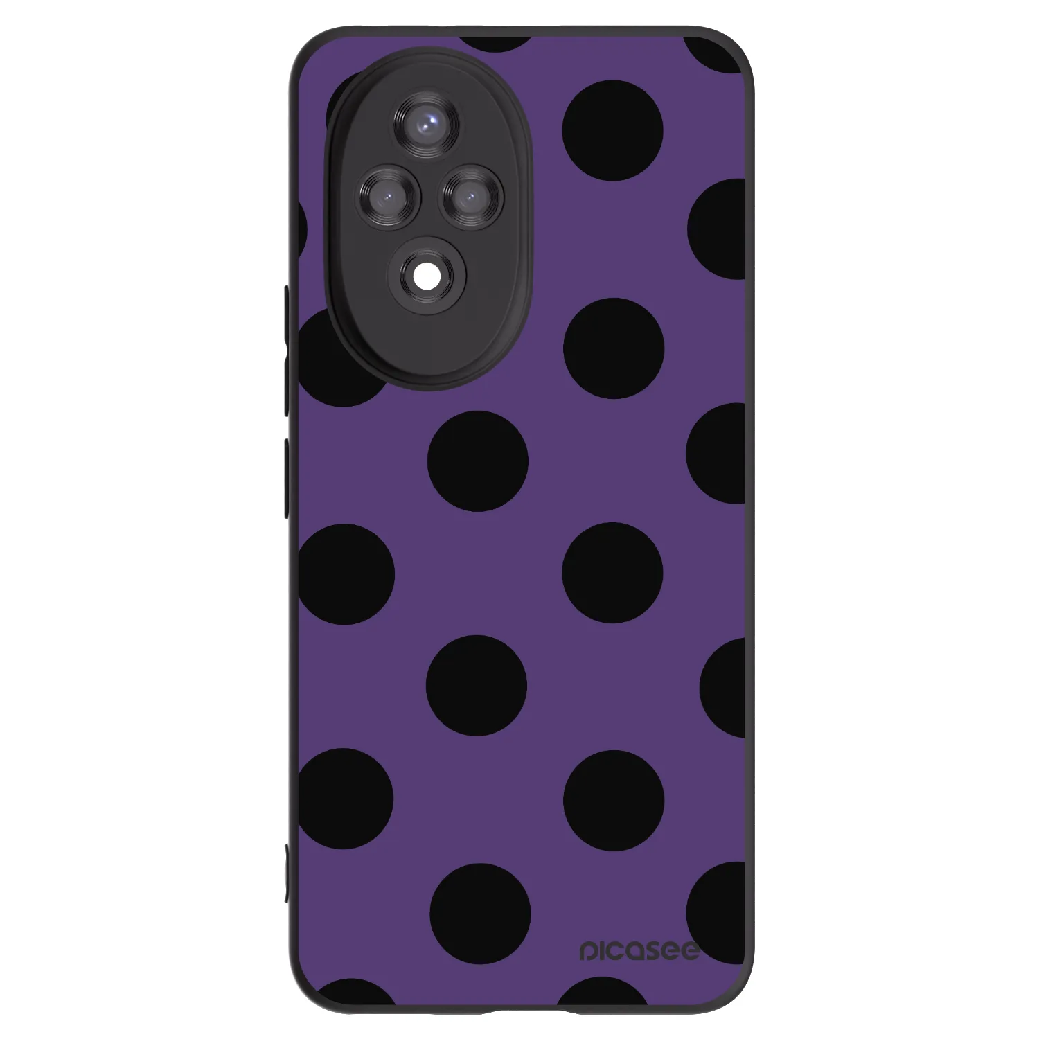 Picasee Μαύρη θήκη σιλικόνης για Honor 200 5G - Big flickers 2