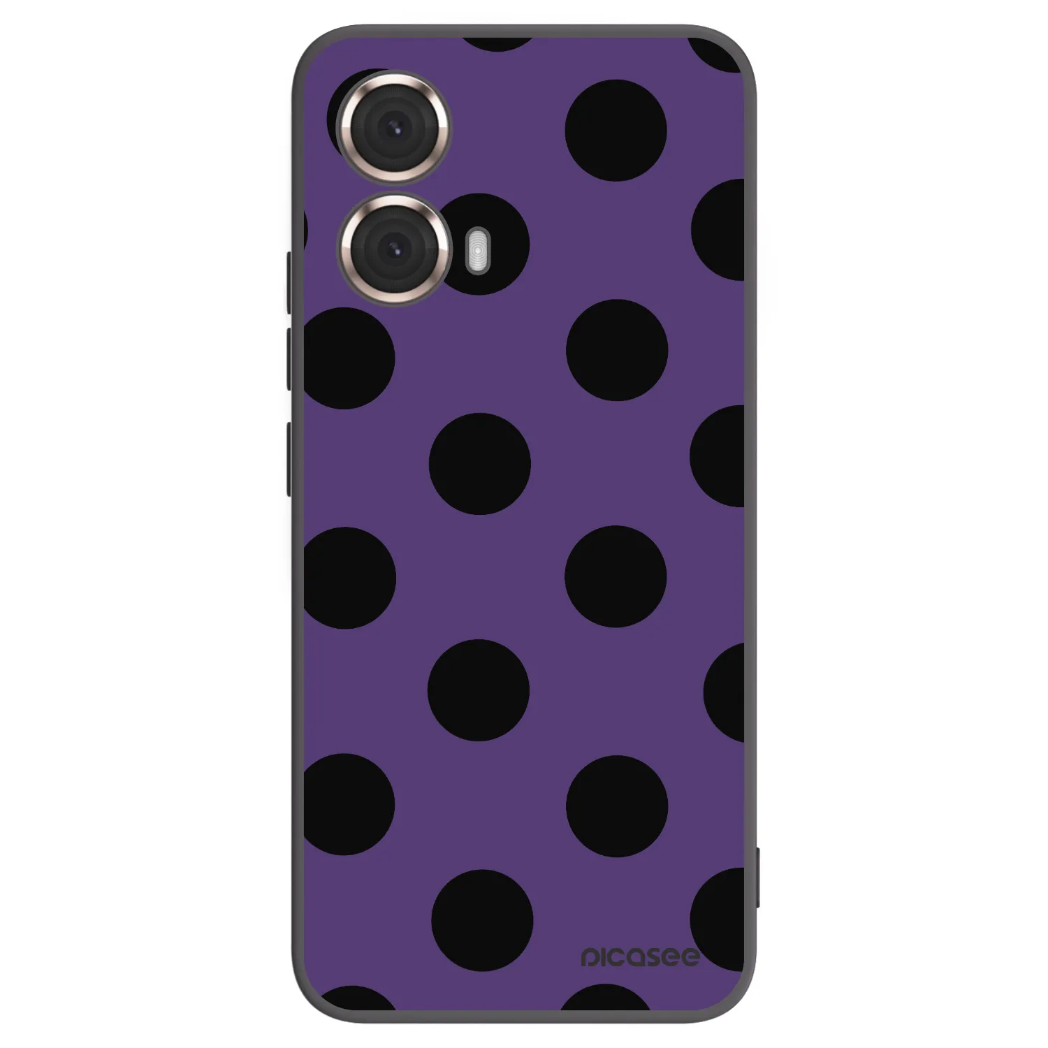 Picasee Μαύρη θήκη σιλικόνης για Motorola Moto G85 - Big flickers 2