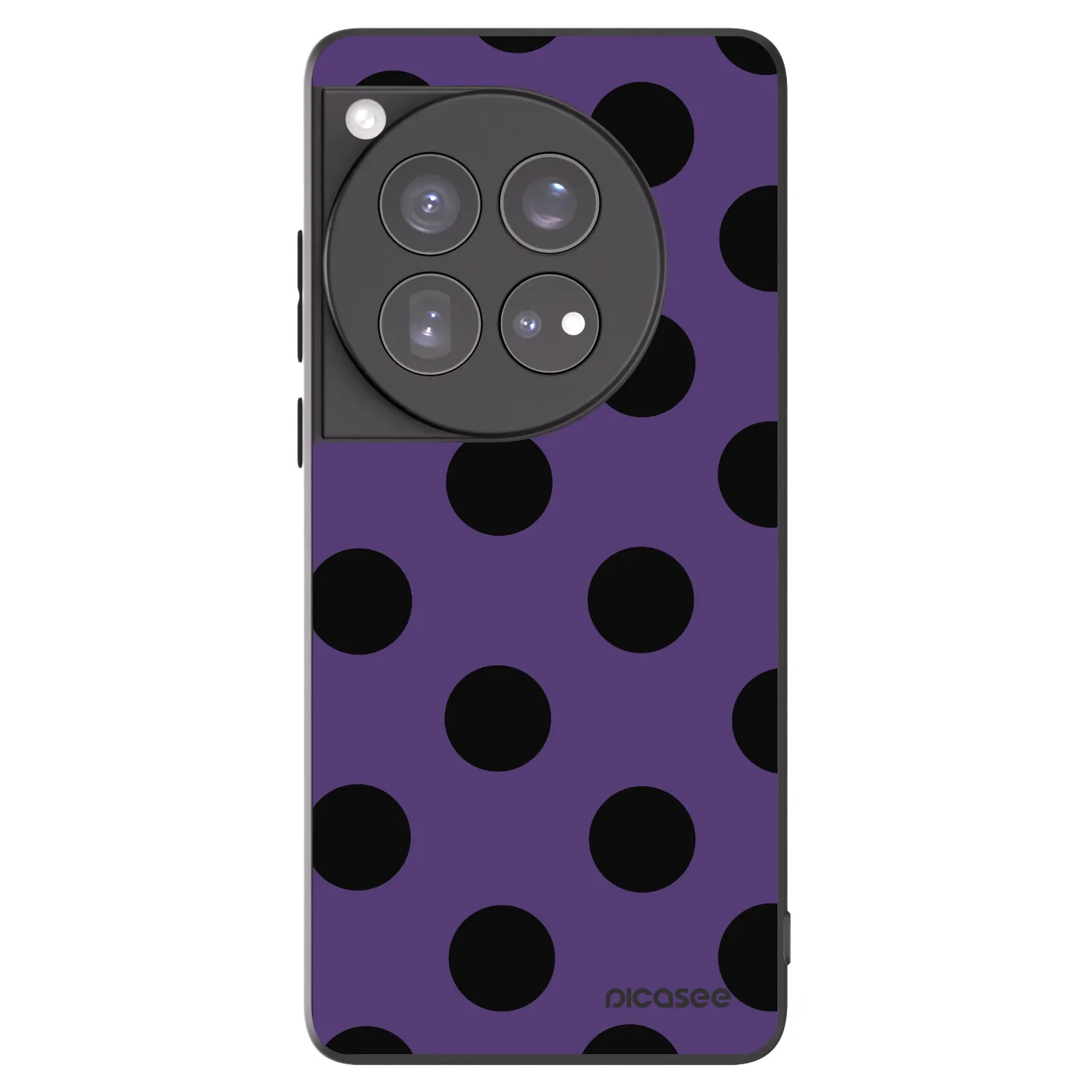 Picasee Μαύρη θήκη σιλικόνης για OnePlus 12 5G - Big flickers 2