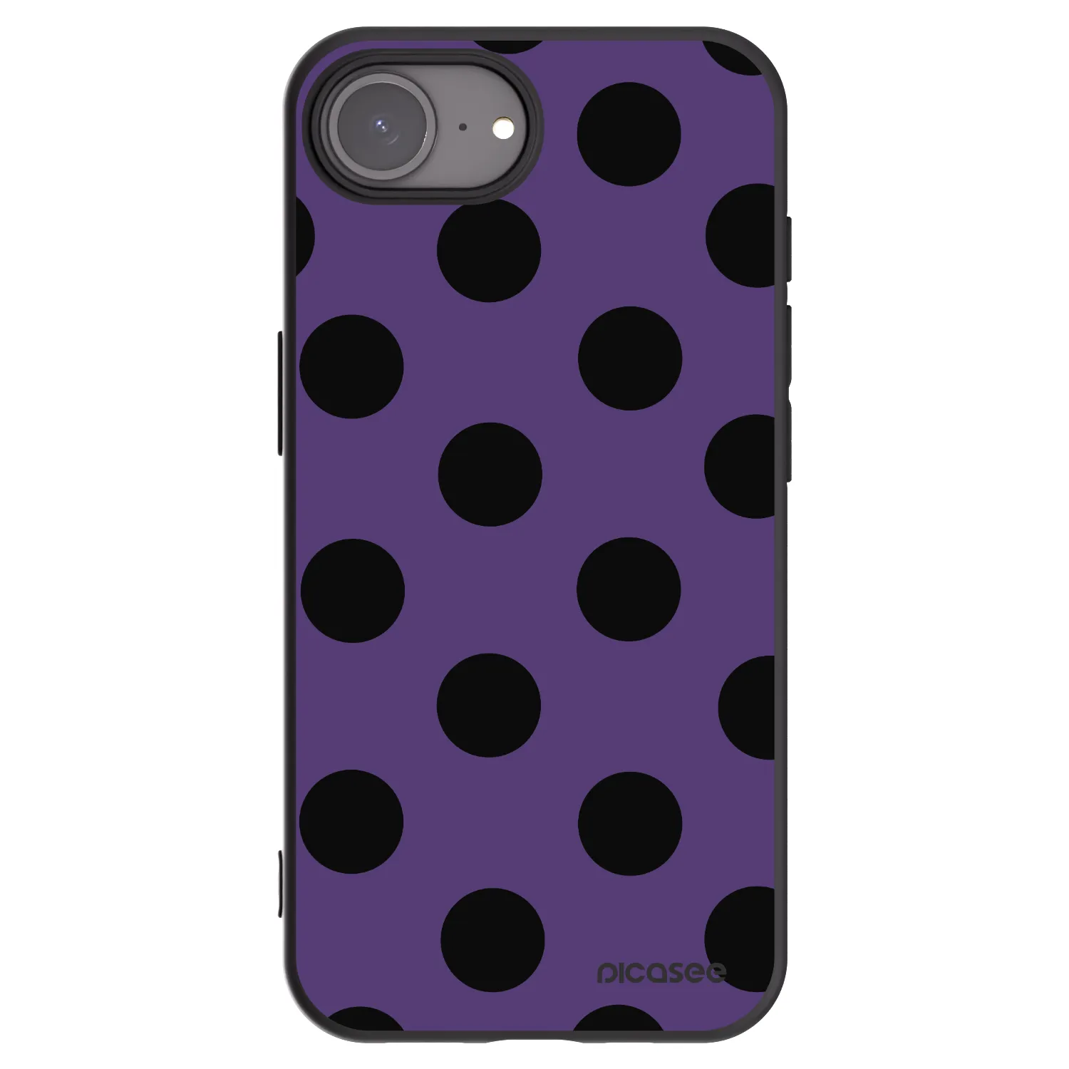 Picasee Μαύρη θήκη σιλικόνης για Apple iPhone 16e - Big flickers 2