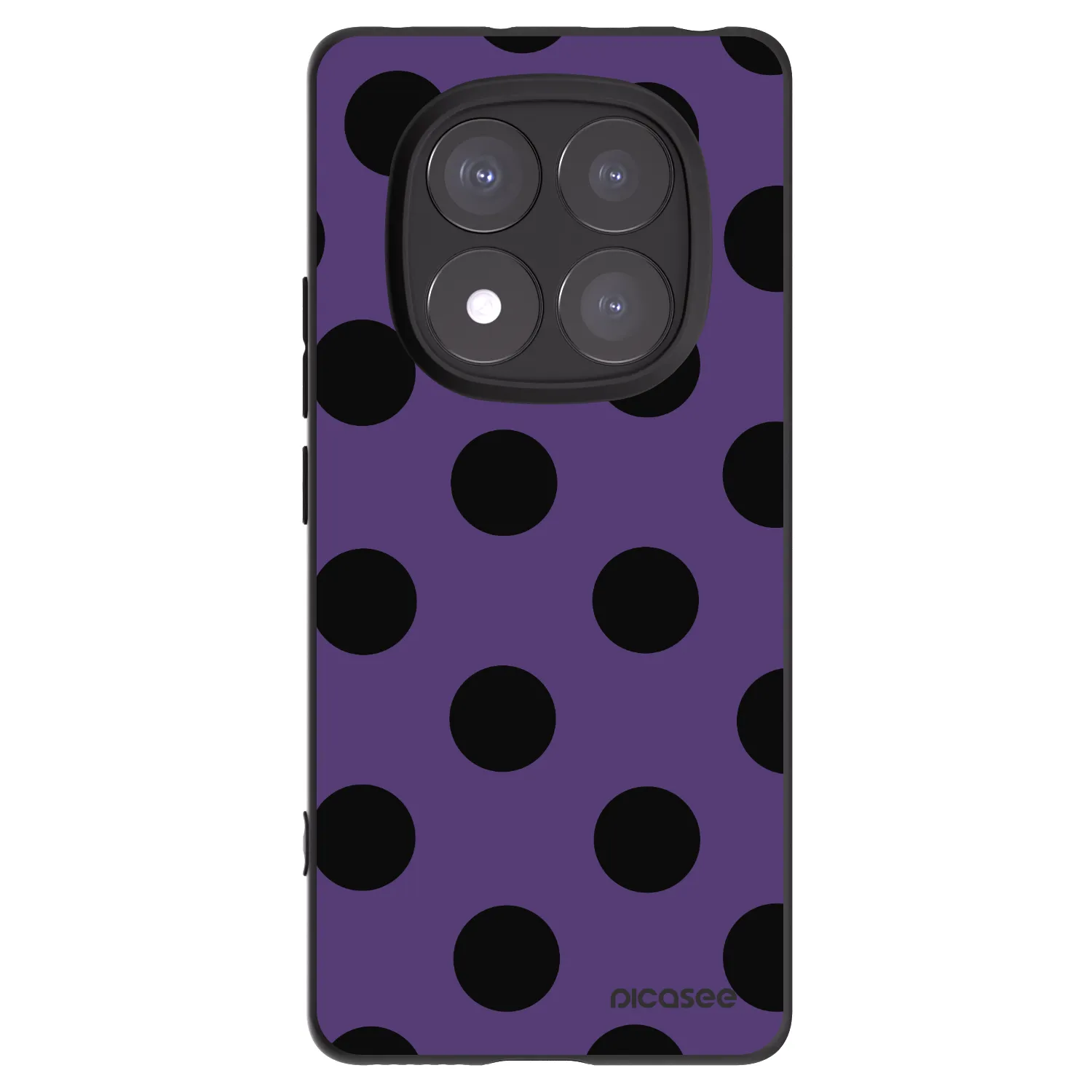 Picasee Μαύρη θήκη σιλικόνης για Xiaomi Redmi Note 14 Pro+ 5G - Big flickers 2