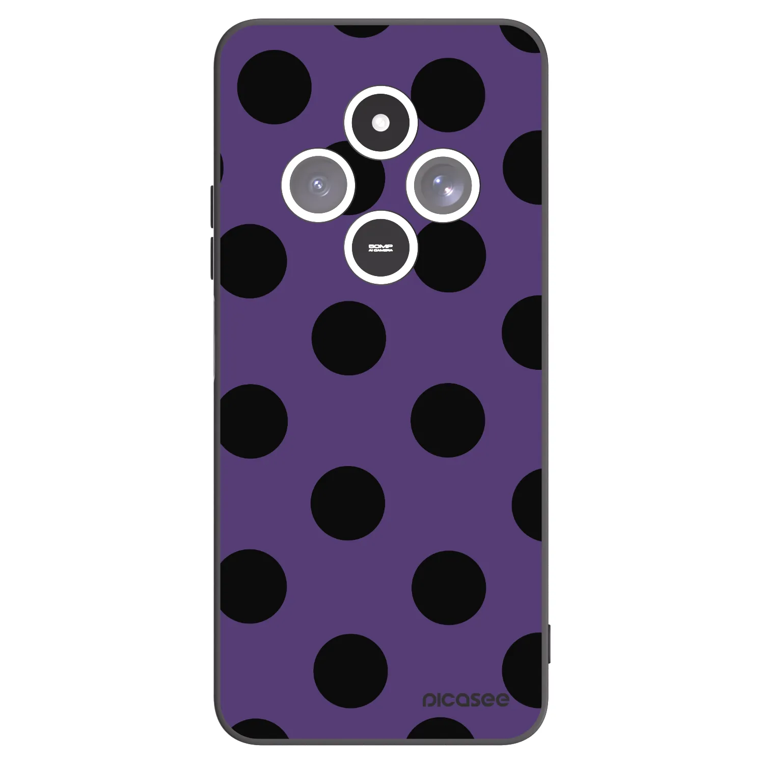 Picasee Μαύρη θήκη σιλικόνης για Xiaomi Redmi 14C - Big flickers 2