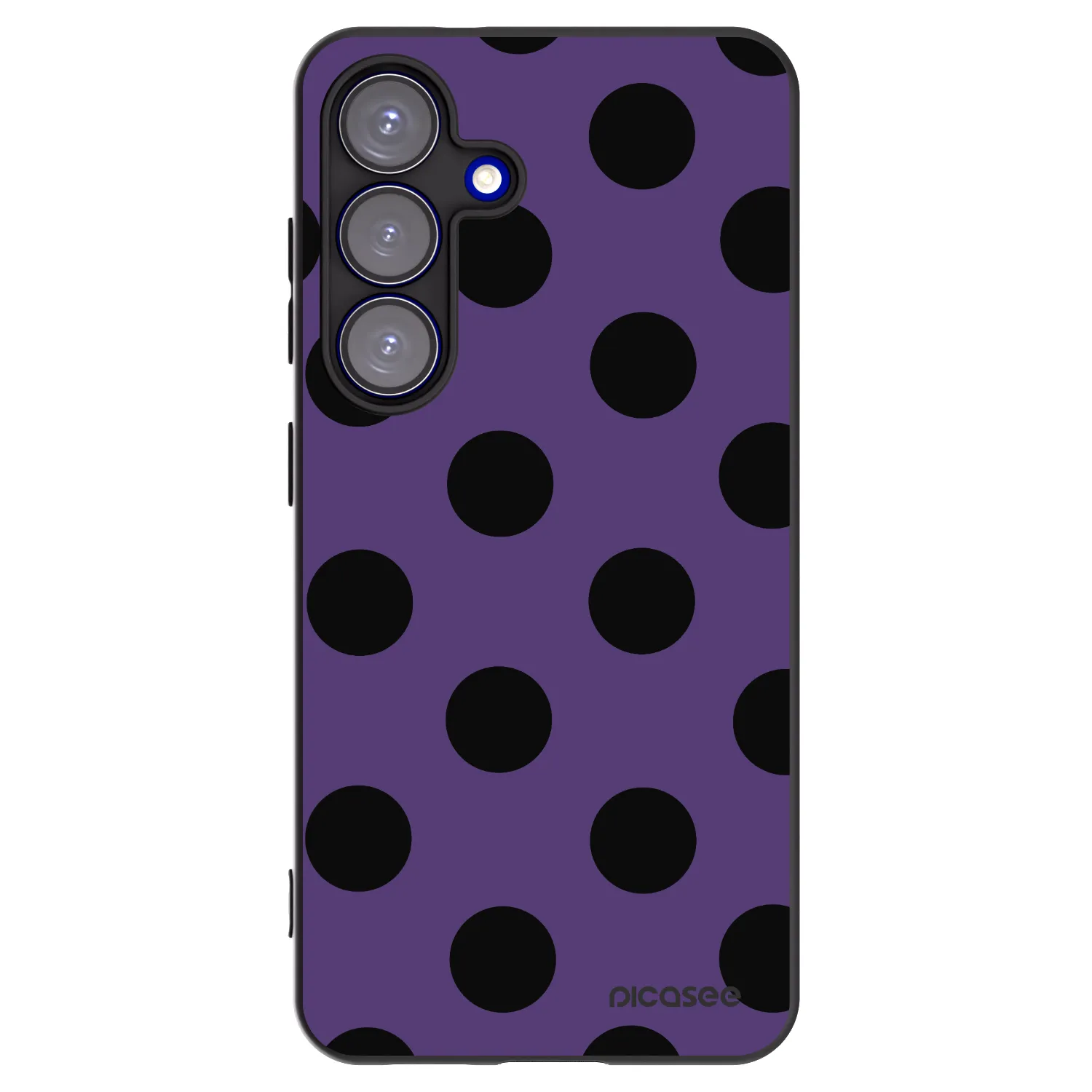 Picasee Μαύρη θήκη σιλικόνης για Samsung Galaxy S25 5G - Big flickers 2