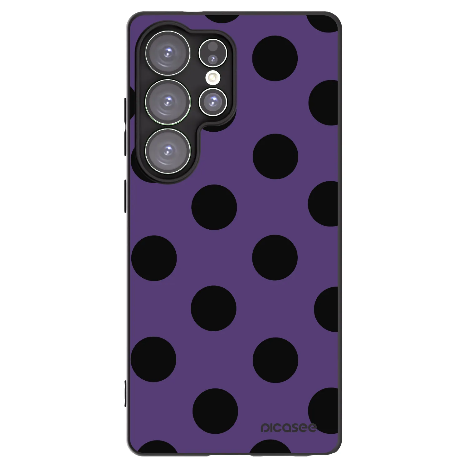 Picasee Μαύρη θήκη σιλικόνης για Samsung Galaxy S25 Ultra 5G - Big flickers 2
