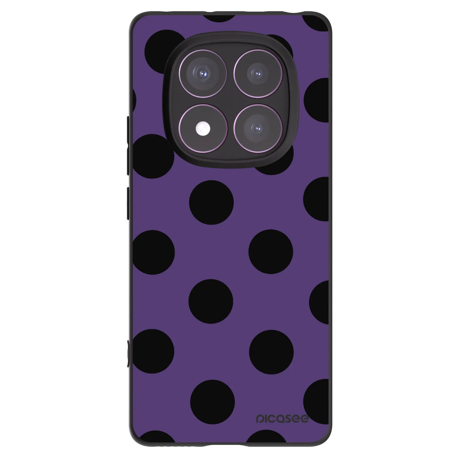 Picasee Μαύρη θήκη σιλικόνης για Xiaomi Redmi Note 14 Pro 4G - Big flickers 2