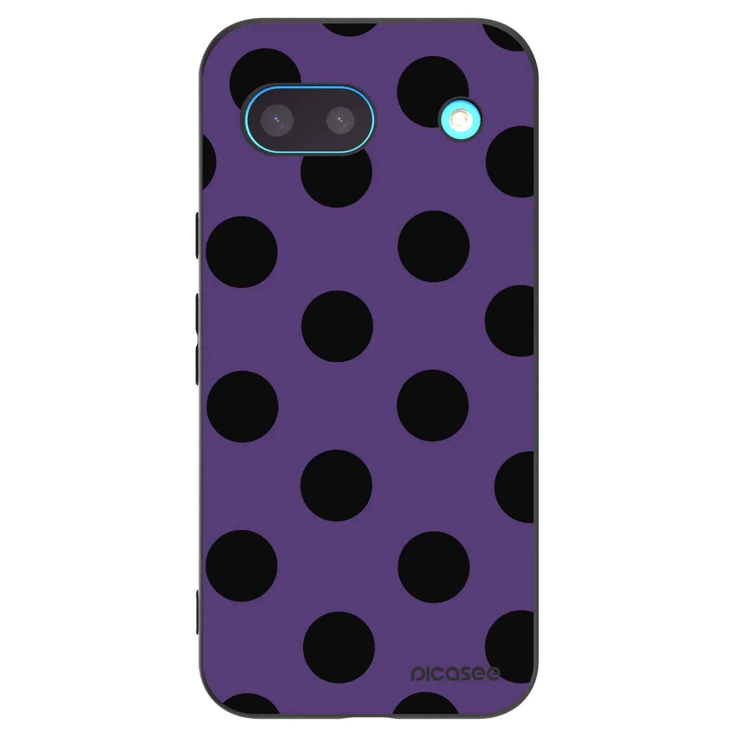 Picasee Μαύρη θήκη σιλικόνης για Google Pixel 8a - Big flickers 2