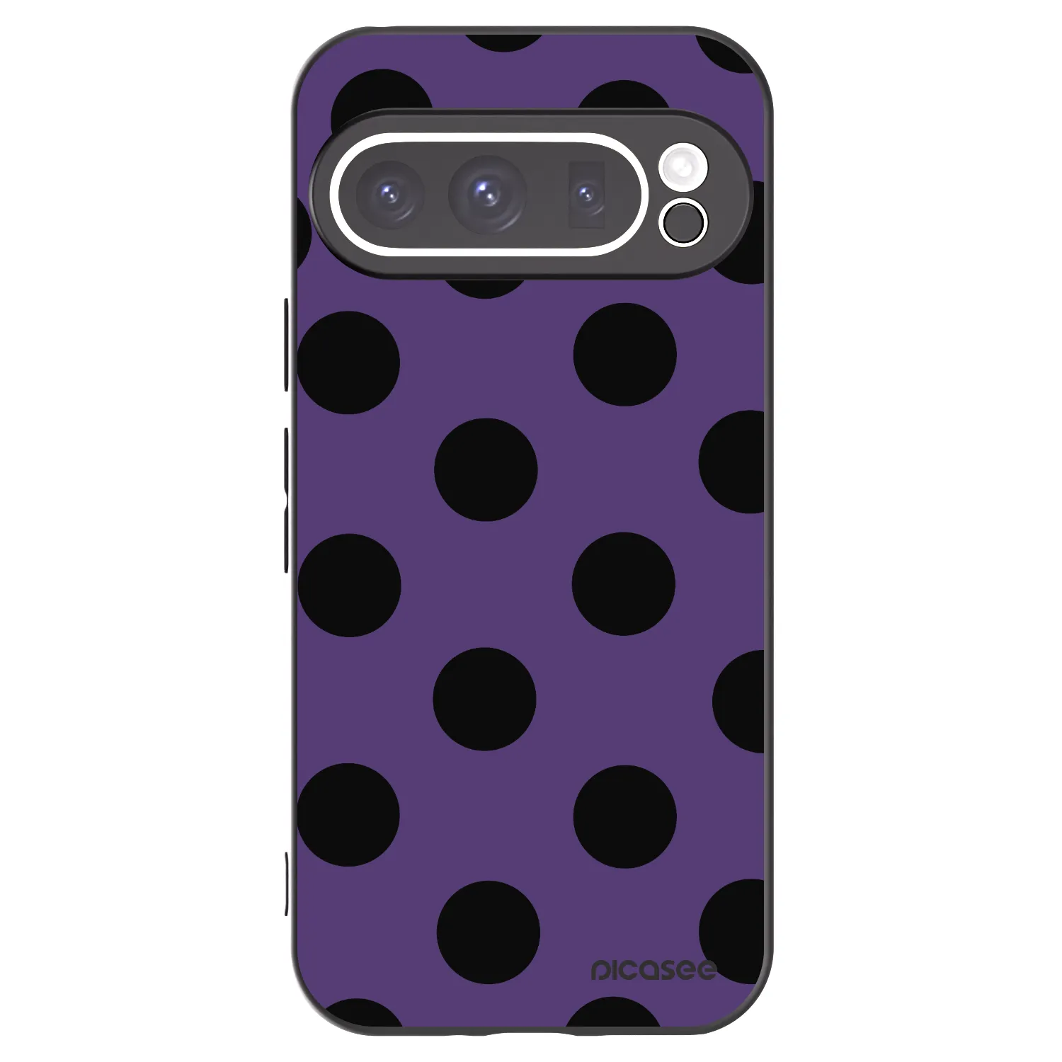 Picasee Μαύρη θήκη σιλικόνης για Google Pixel 9 Pro - Big flickers 2