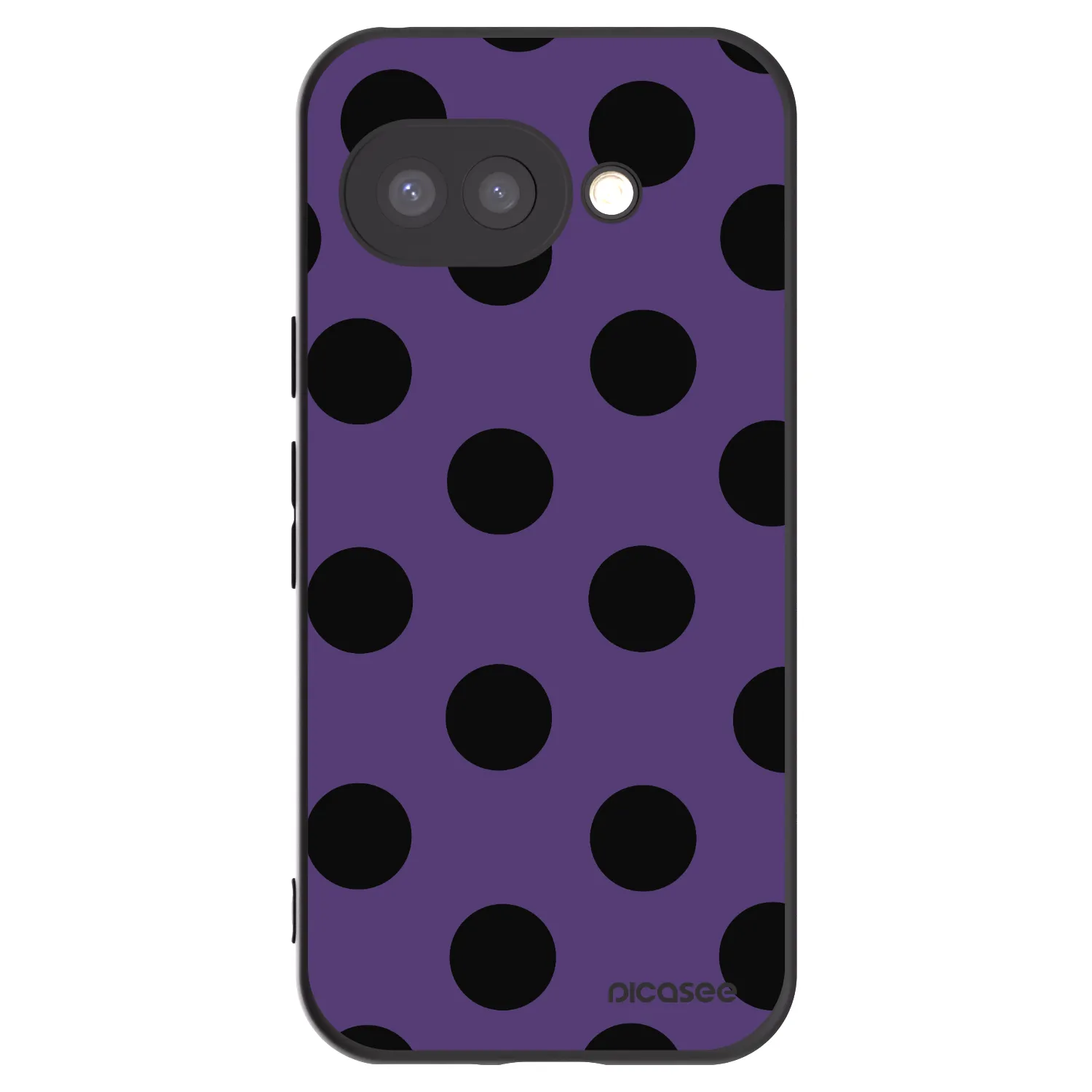 Picasee Μαύρη θήκη σιλικόνης για Google Pixel 9a - Big flickers 2