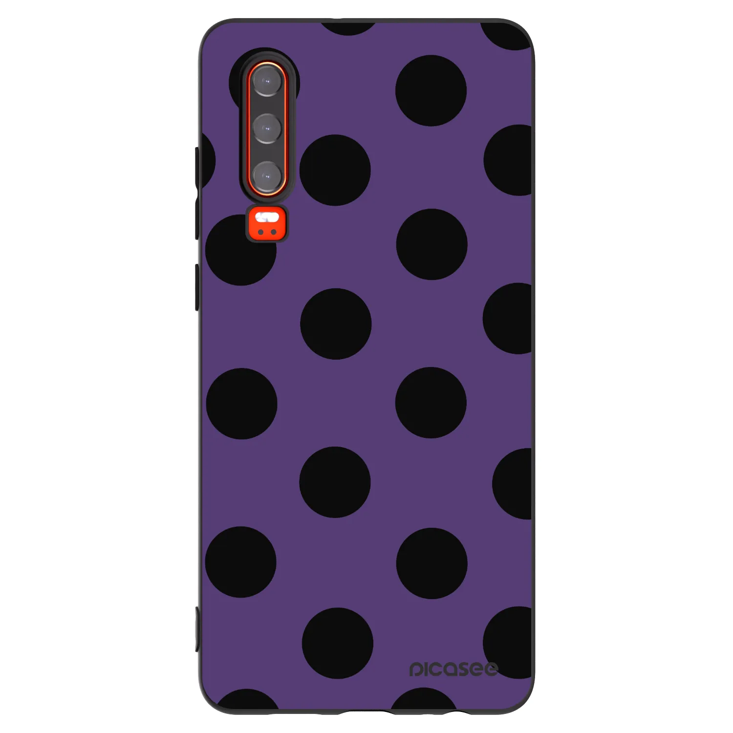 Picasee Μαύρη θήκη σιλικόνης για Huawei P30 - Big flickers 2