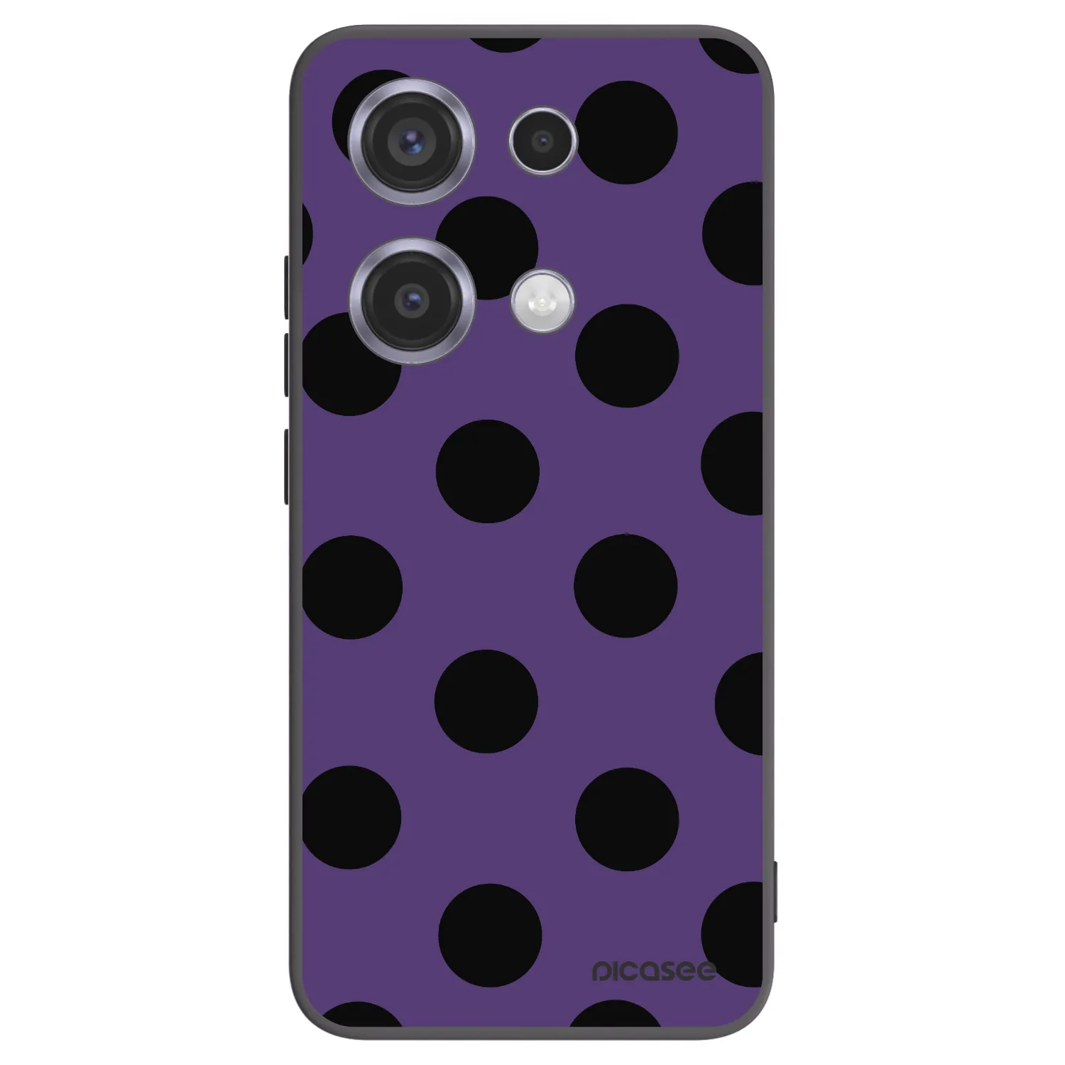 Picasee Μαύρη θήκη σιλικόνης για Xiaomi Redmi Note 14S - Big flickers 2