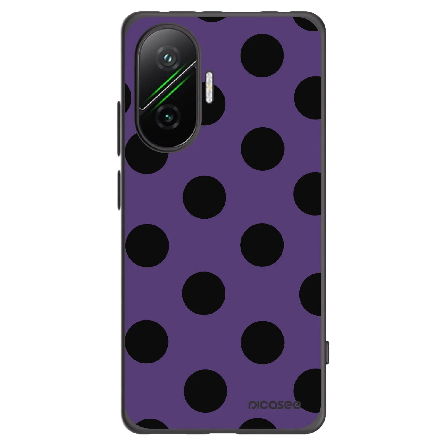 Picasee Μαύρη θήκη σιλικόνης για Xiaomi Poco F7 5G - Big flickers 2