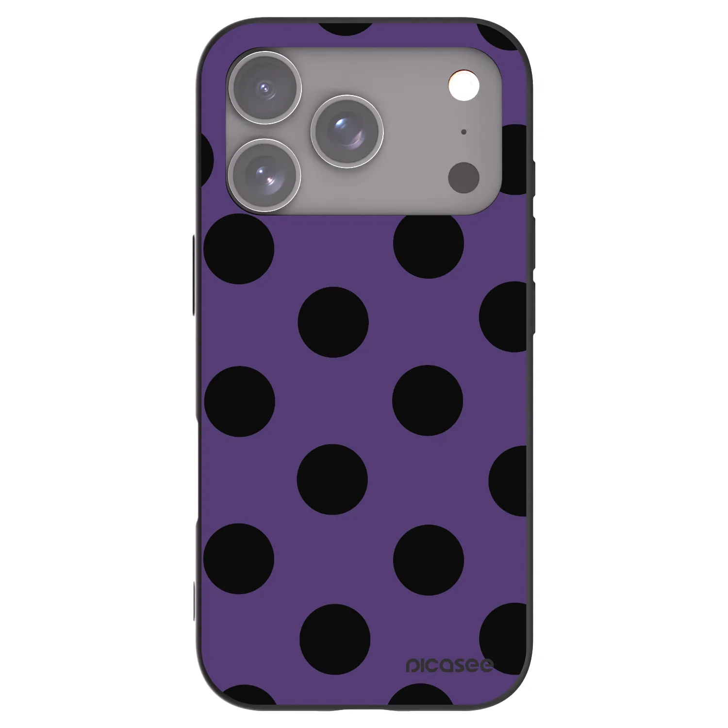 Picasee Μαύρη θήκη σιλικόνης για Apple iPhone 17 Pro - Big flickers 2